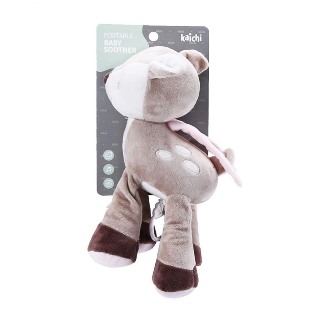 Плюшена играчка Raya Toys Portable Baby Soother Deer, с музика