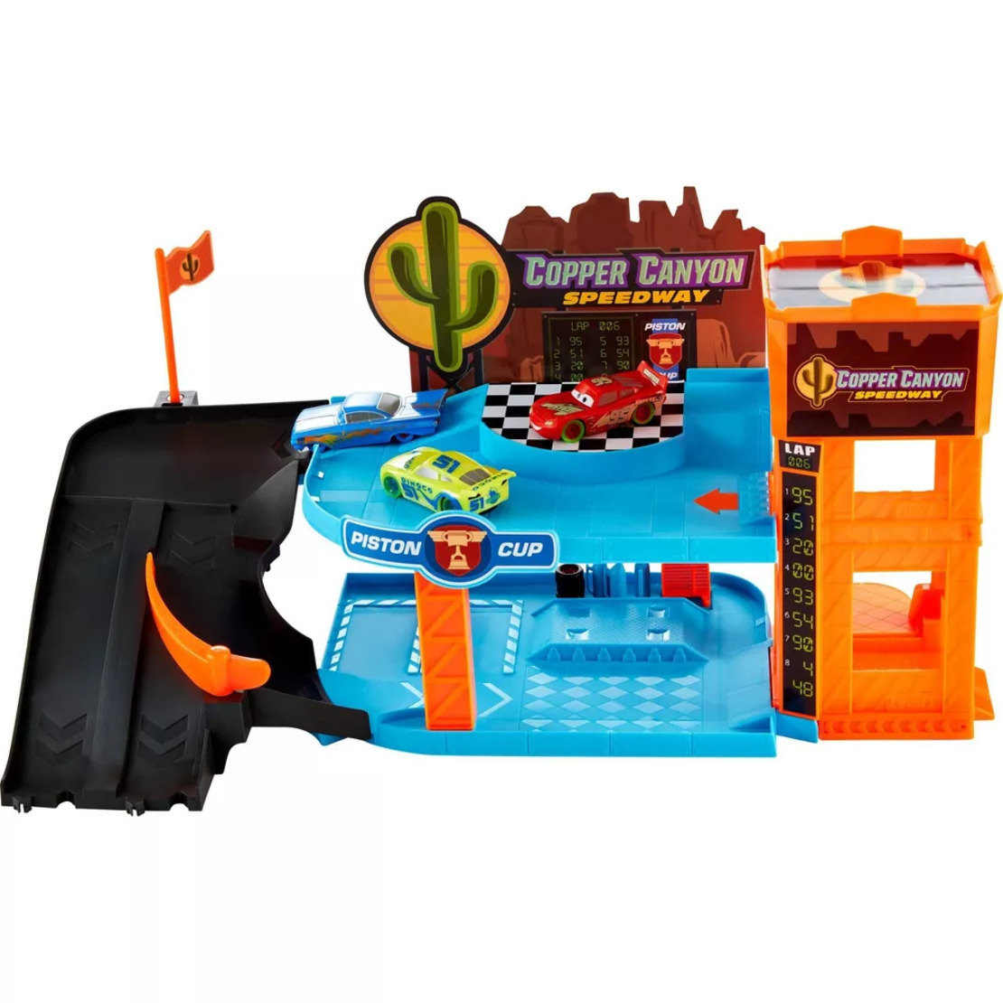 Игрален комплект Mattel Cars 3 Glow Racers Copper Canyon Glowing Garage