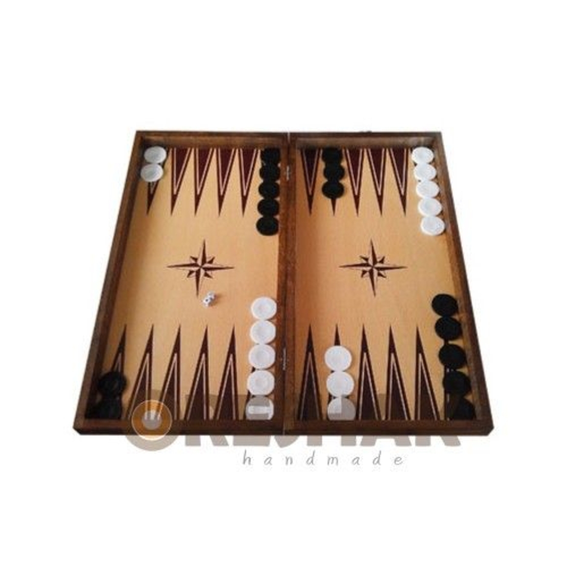 Комплект Шах и табла - бук ситопечат 48/48 см