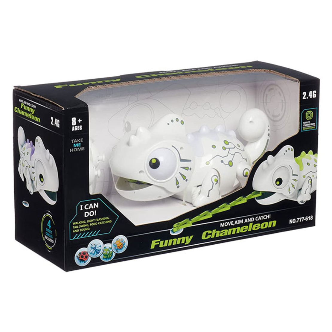 Играчка с дистанционно Raya Toys Хамелеон със светлини и звуци