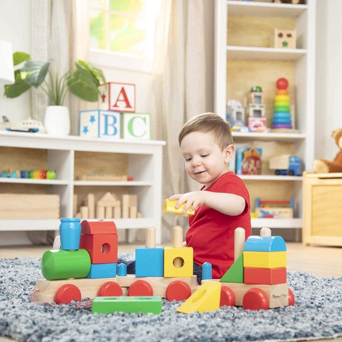 Дървен шарен влак Melissa and Doug 40544