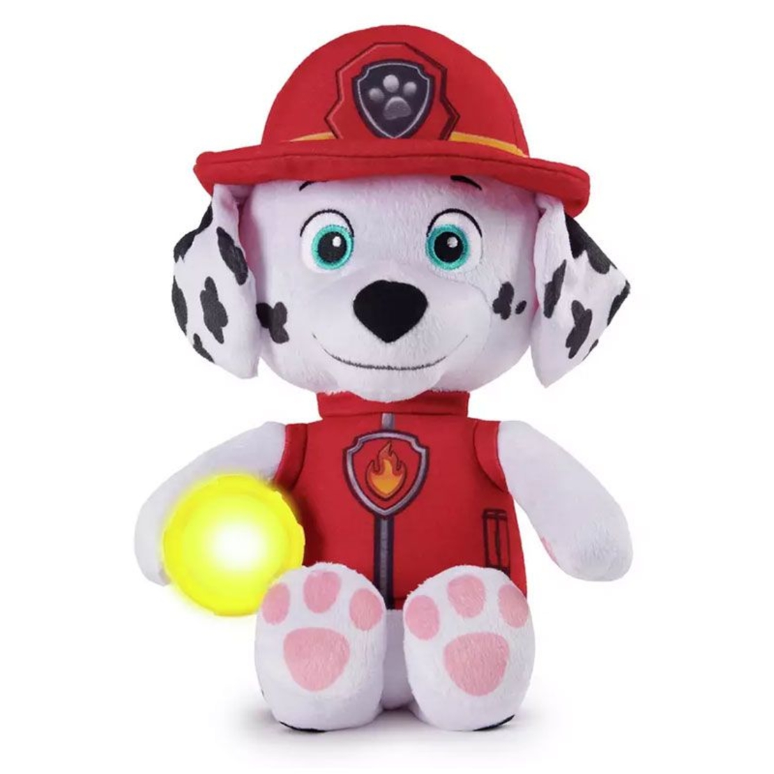 Плюшена играчка Spin Master Paw Patrol със светлина и мелодии, Snuggle Up Marshall