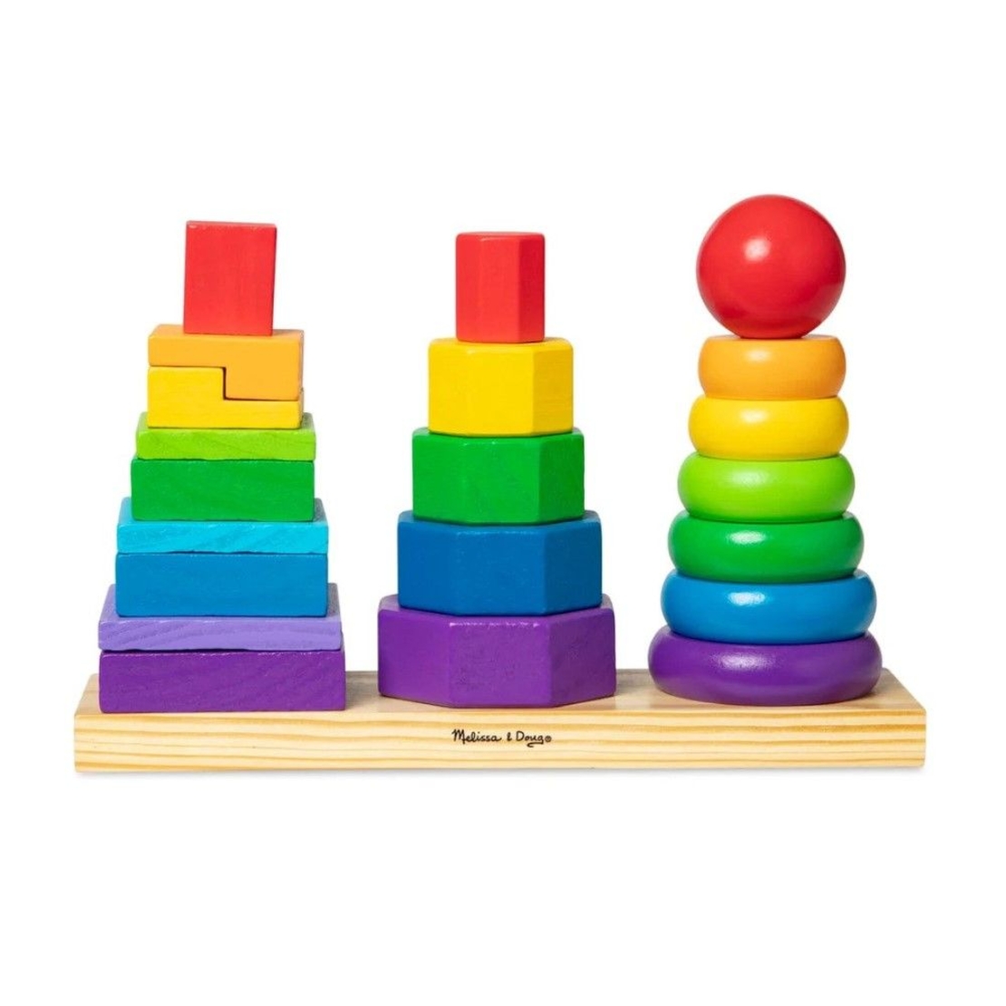 Дървен сортер с геометрични фигури Melissa and Doug, 21части 567