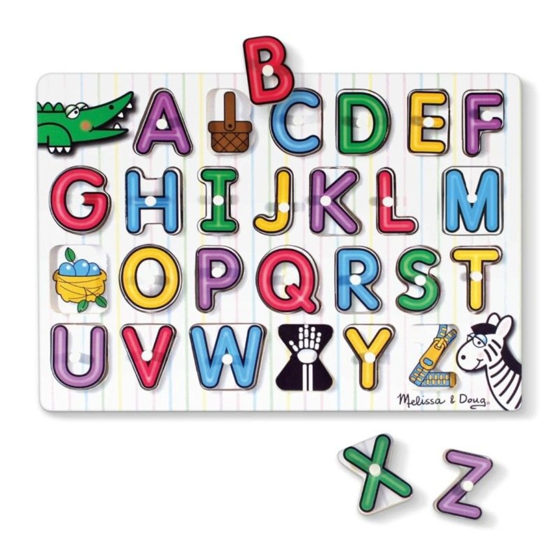 Дървен пъзел Melissa and Doug Азбука 26ч., 3272