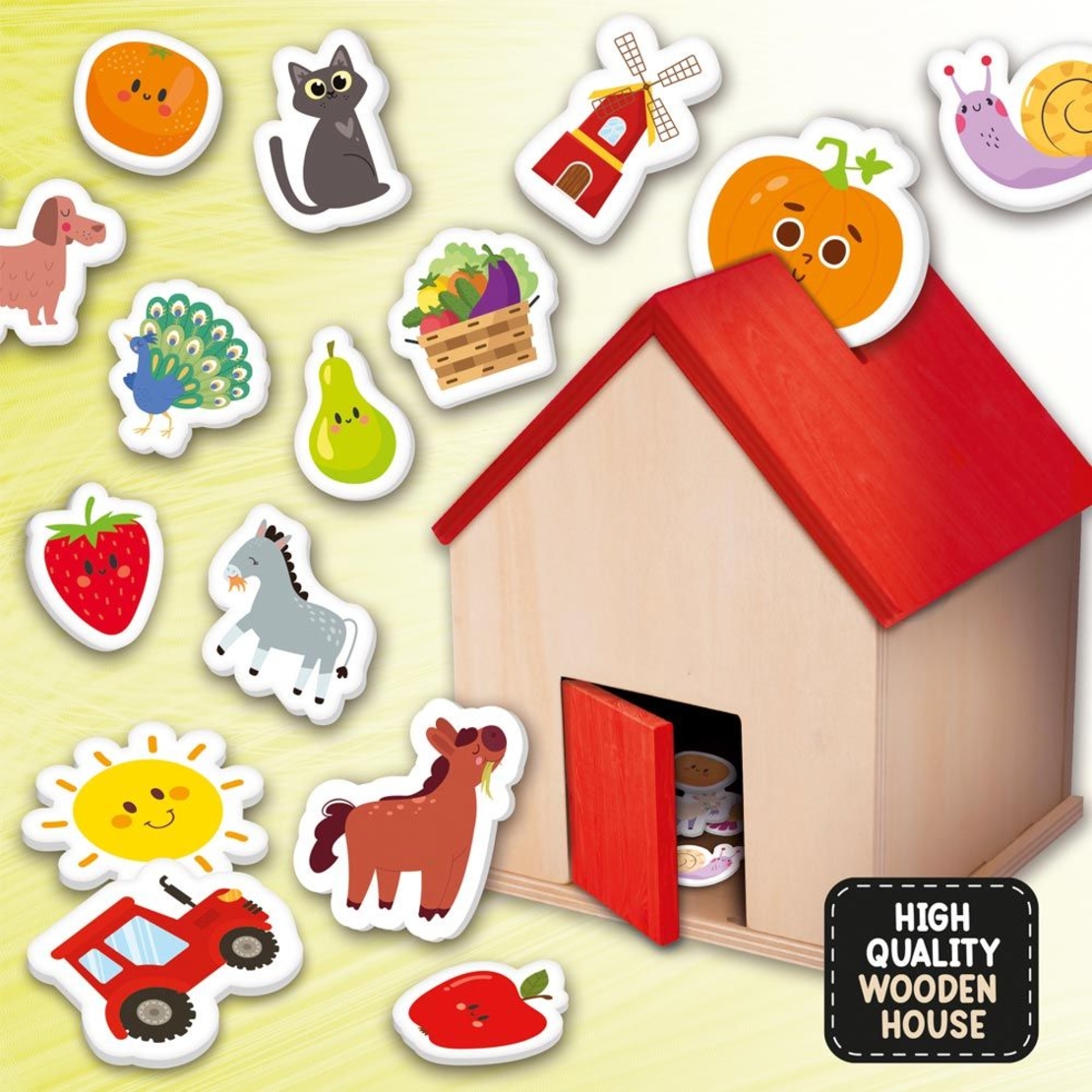 Образователна игра Lisciani Montessori Baby Wood On The Farm