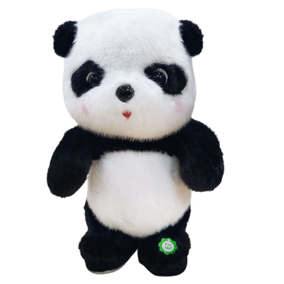 Интерактивна играчка Raya Toys Музикално ходещо мече панда, повтаря думи, 26 см