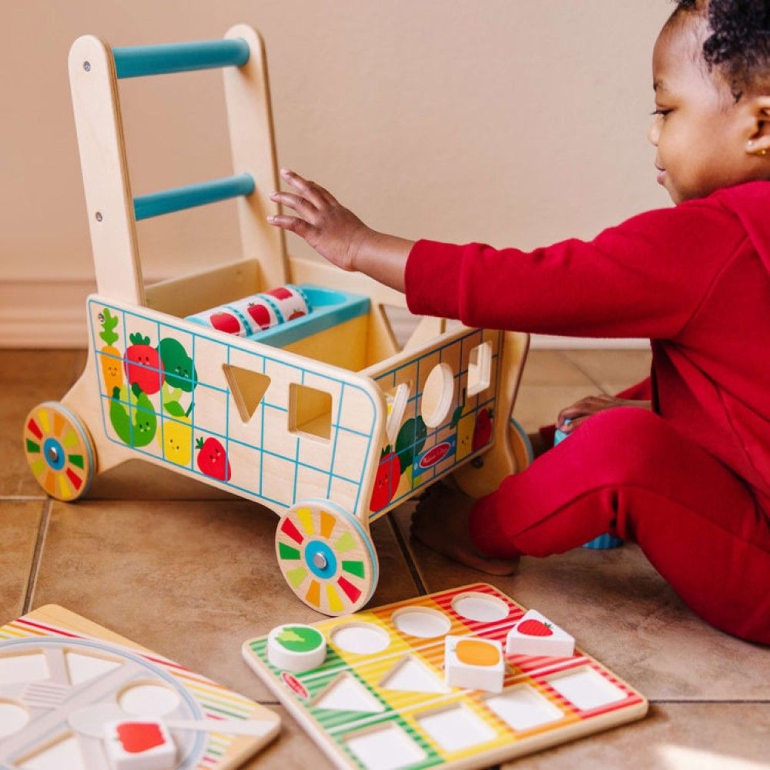 Дървен сортер Melissa and Doug Количка за хранителни стоки 30732