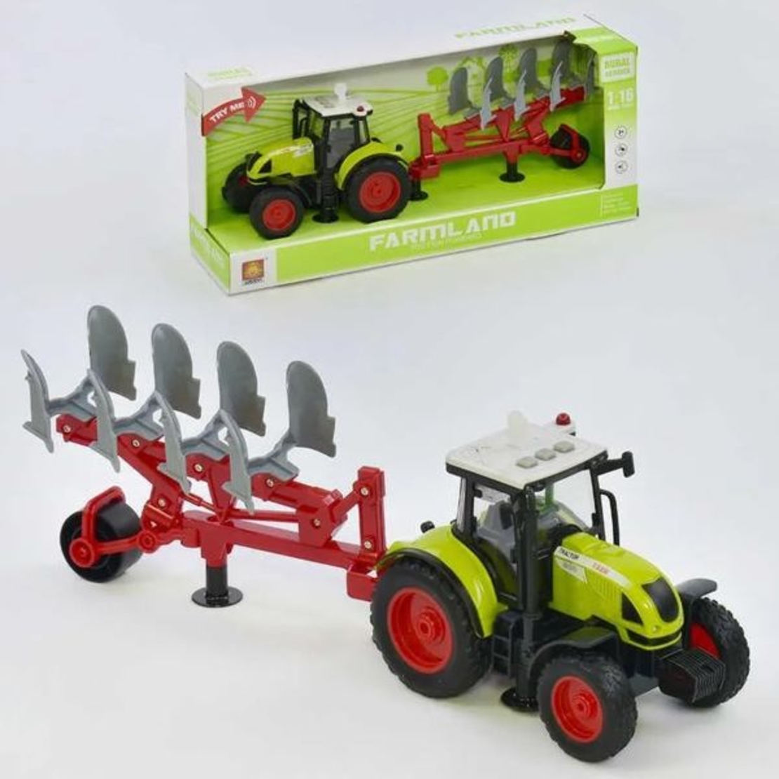 Трактор с плуг Wenyi Raya Toys 1:16