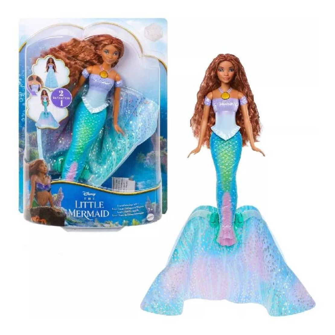 Кукла Mattel Disney The Little Mermaid Ариел, Трансформираща