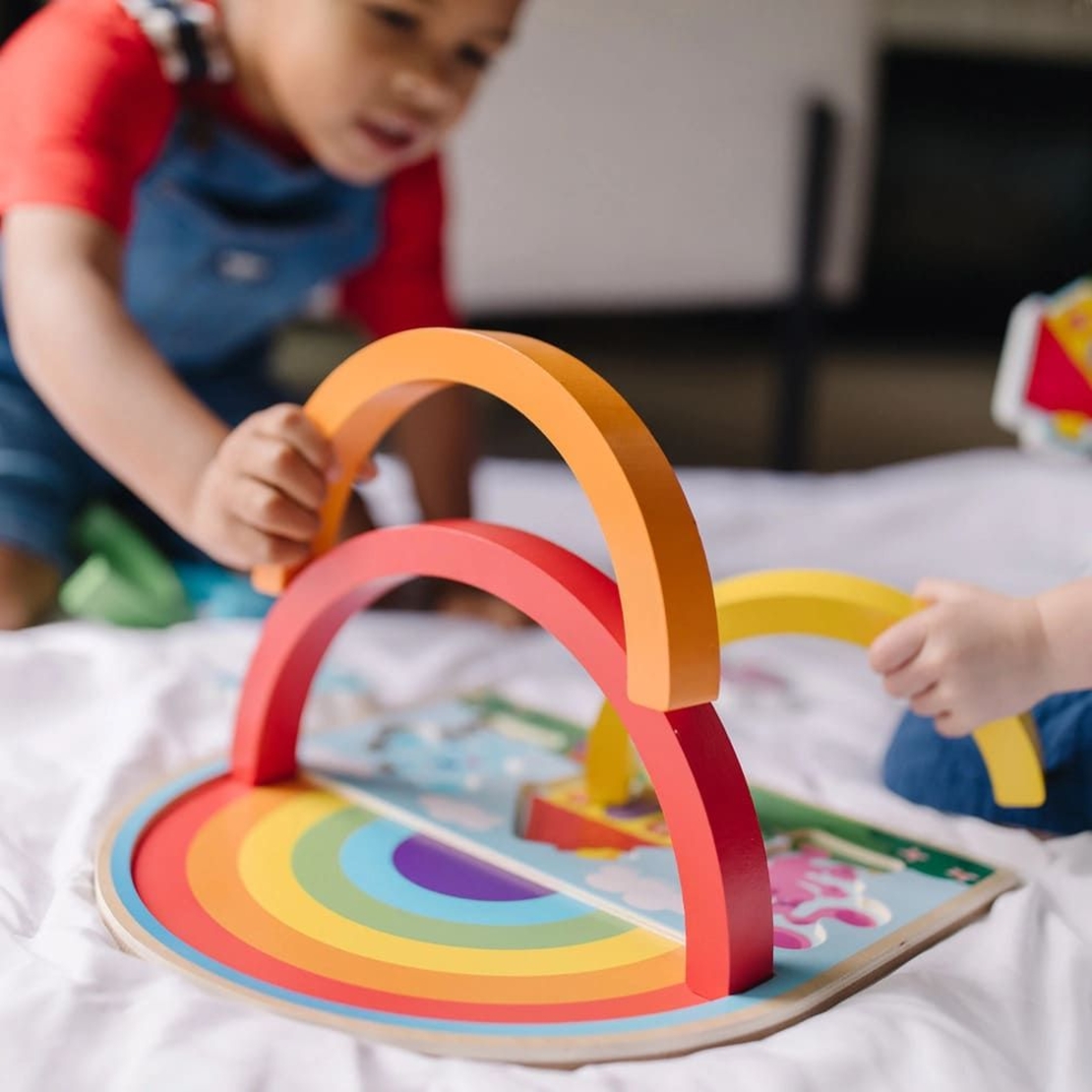 Дървен пъзел Melissa and Doug Blue's Clues & You! Дъга, 9 части, 33008