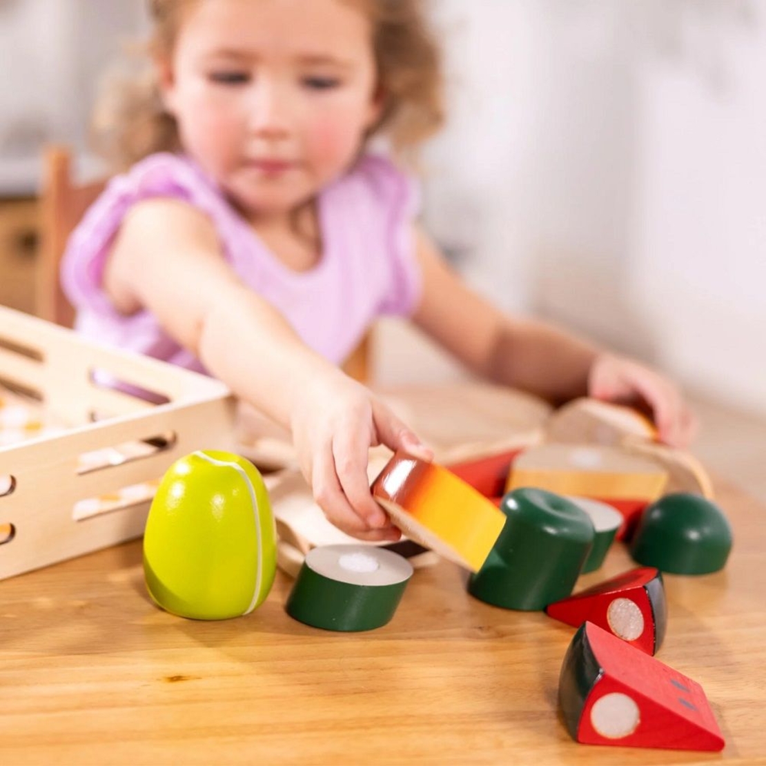 Детски дървен комплект за рязане Melissa and Doug Плодове 94041