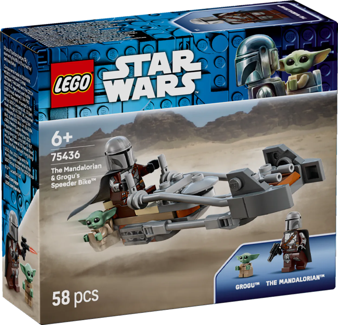 LEGO® Star Wars™ Мотоциклетът на мандалореца и Грогу 75436