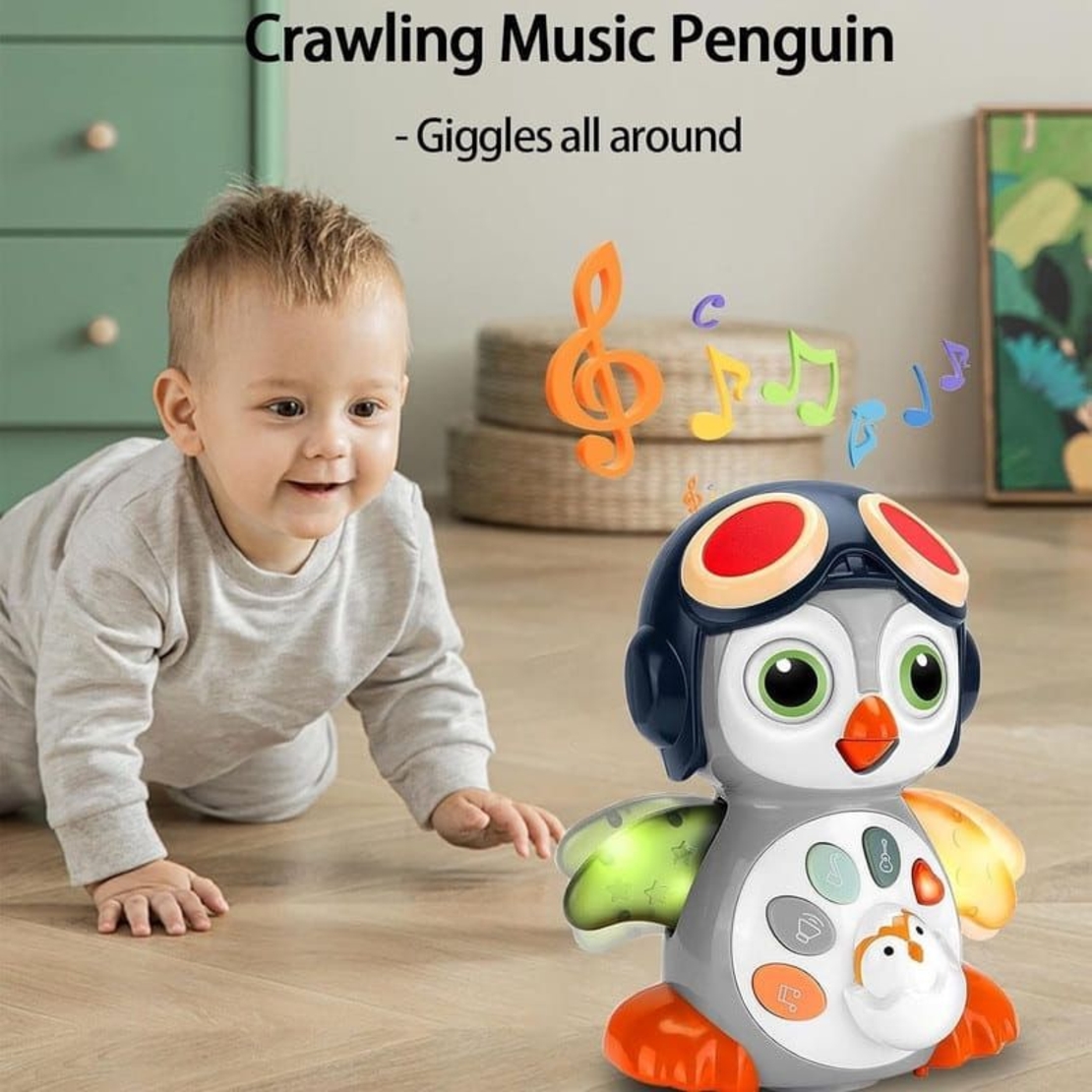 Бебешко интерактивно пингвинче Raya Toys Rocking Penguin, с музика и звуци