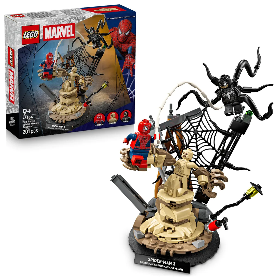 LEGO® Marvel Епична битка Спайдърмен срещу Пясъчния човек 76334