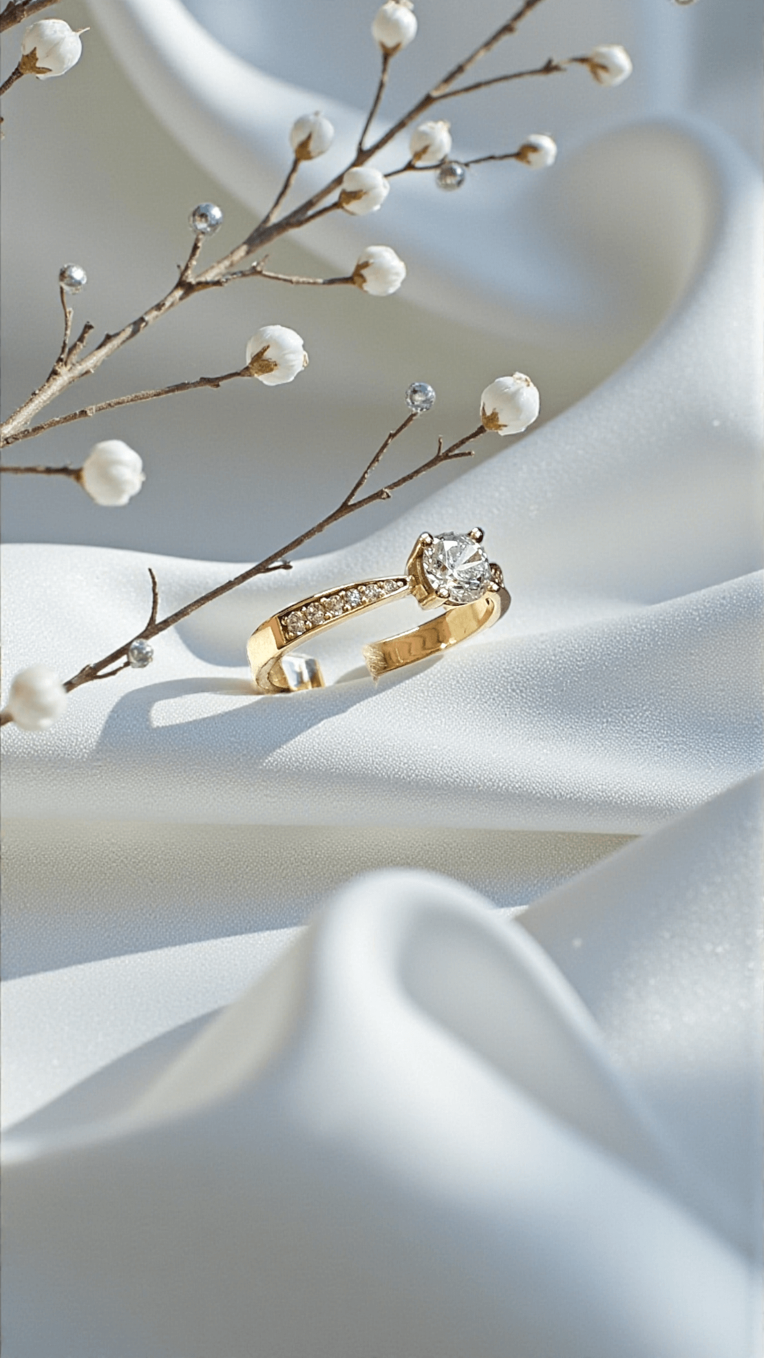 Златен пръстен с циркони