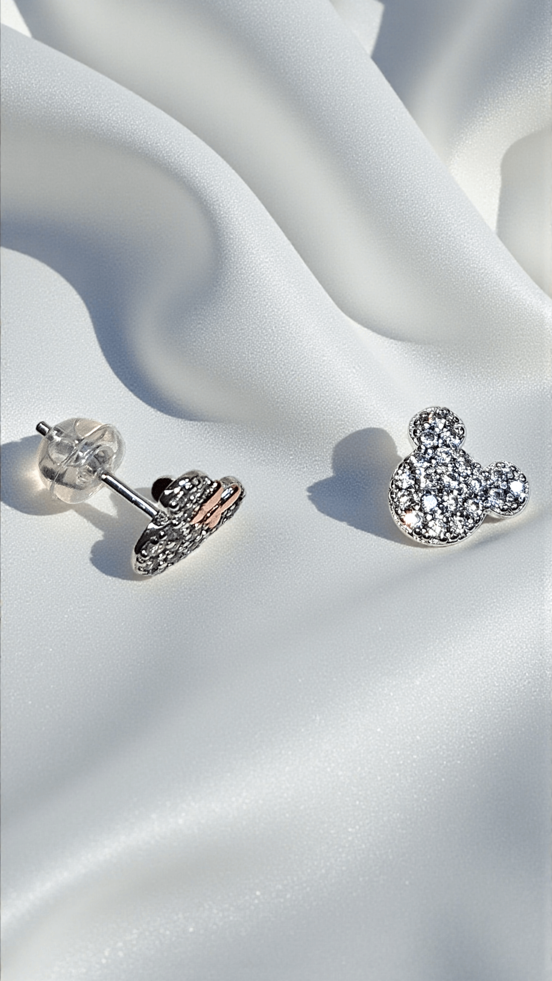 Сребърни обеци Мики Маус Disney