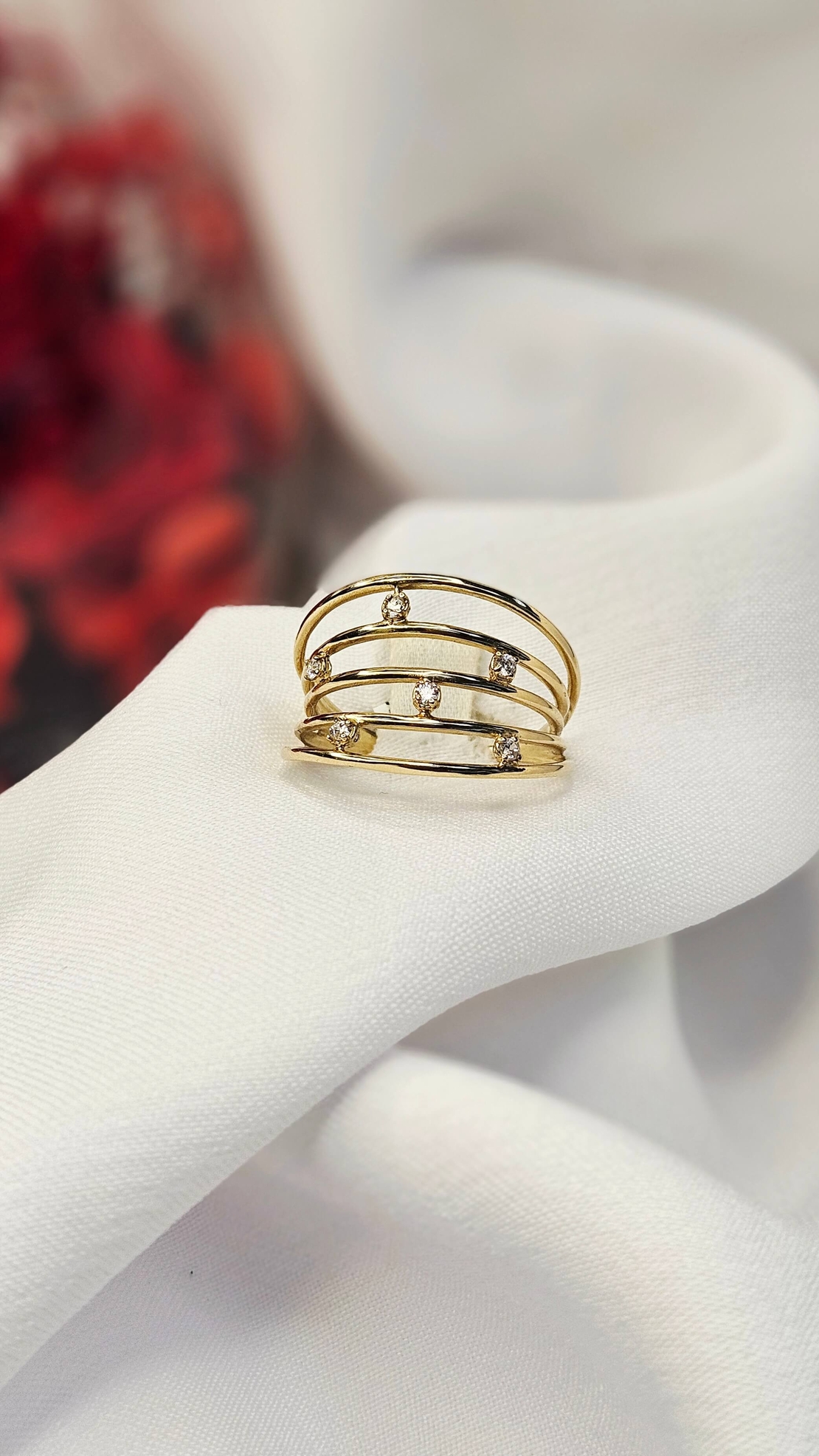 Златен пръстен от жълто злато Ефирна Елегантност