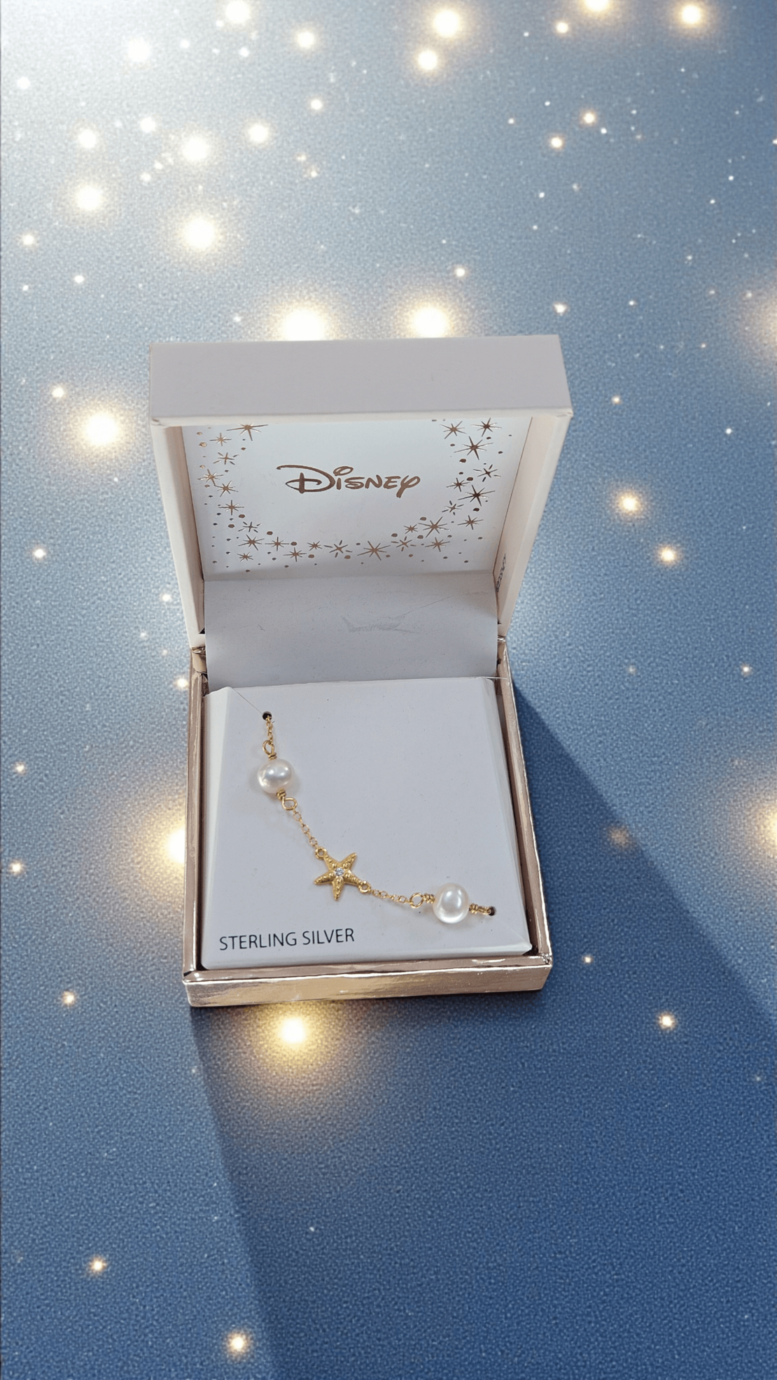 Сребърна гривна с позлата Disney