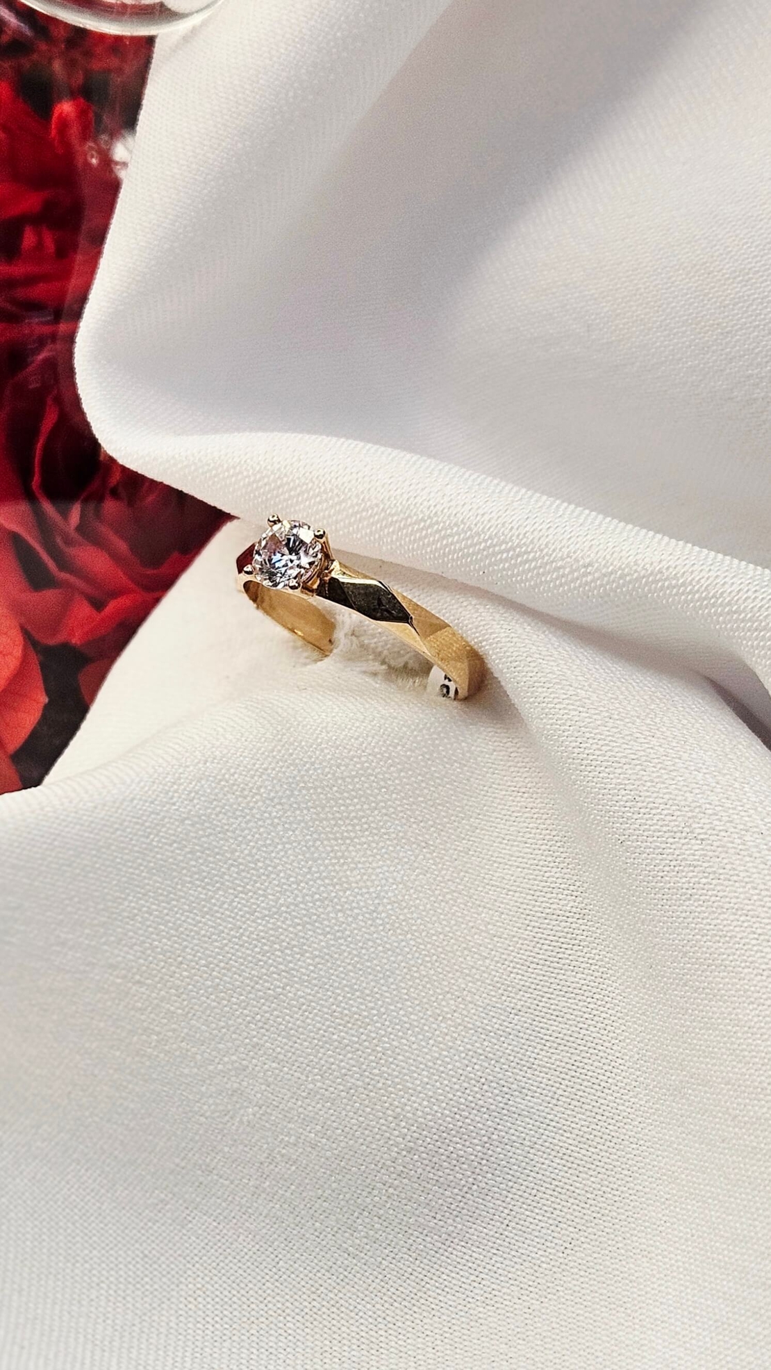 Златен пръстен от розово злато Геометрия на Нежността