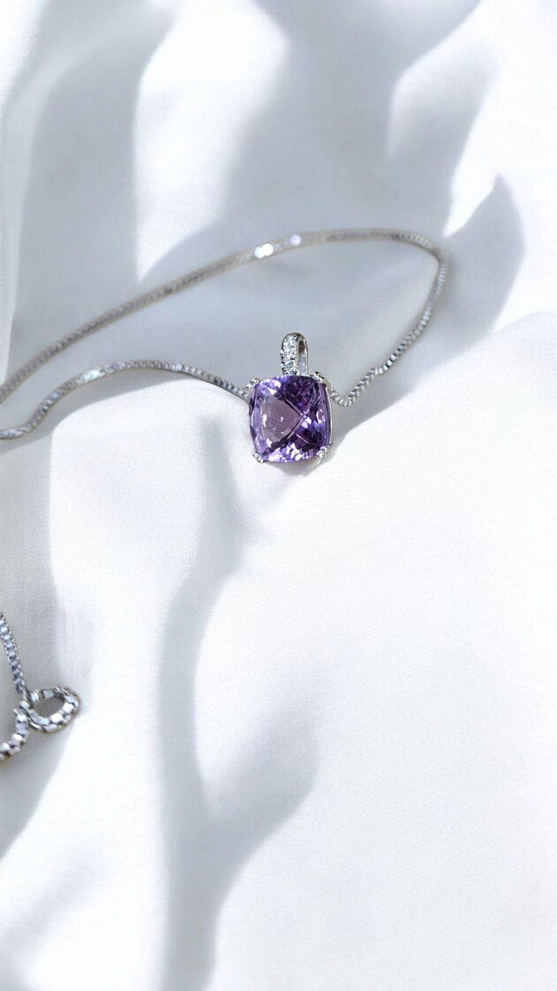 Златенкомплект с аметист и диаманти