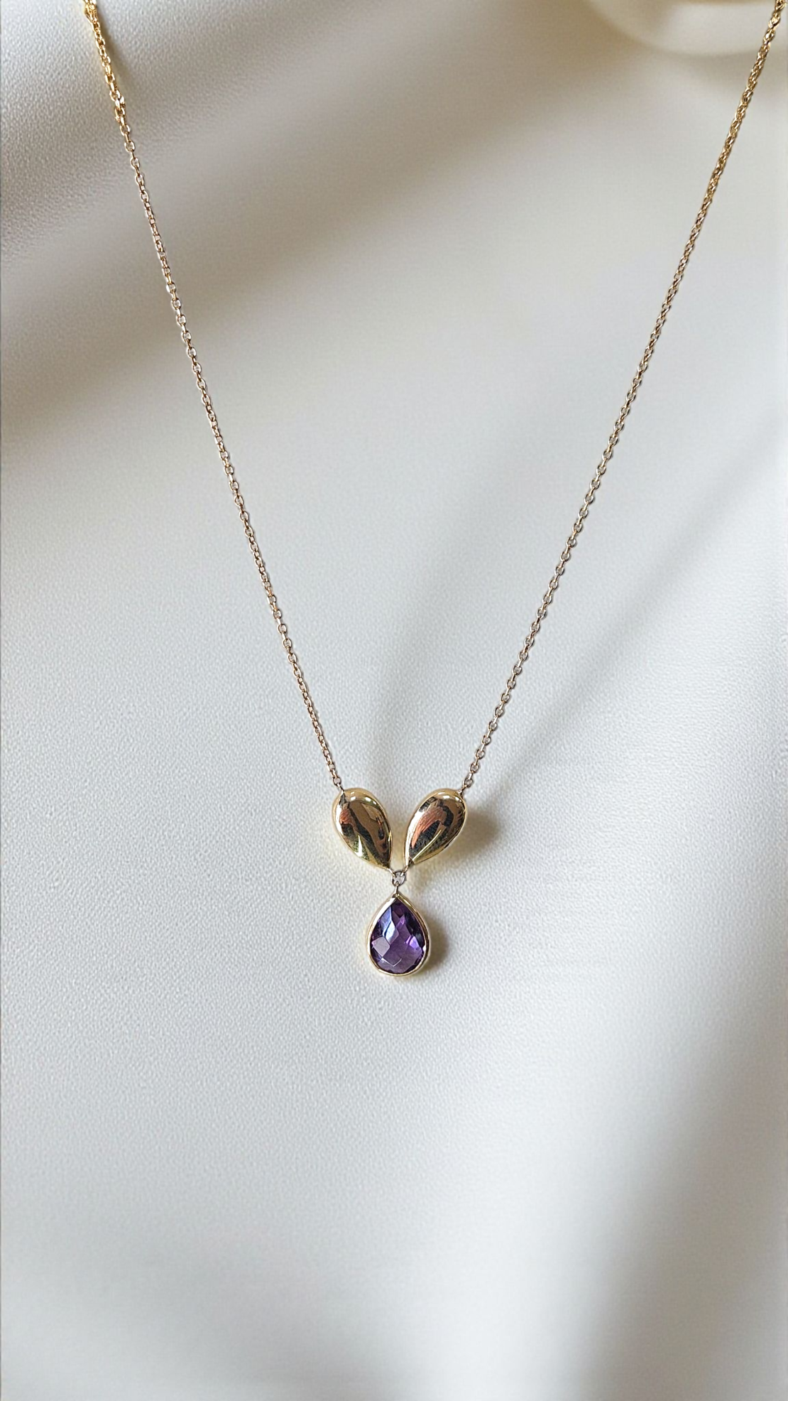 Дамски златен комплект с Аметист