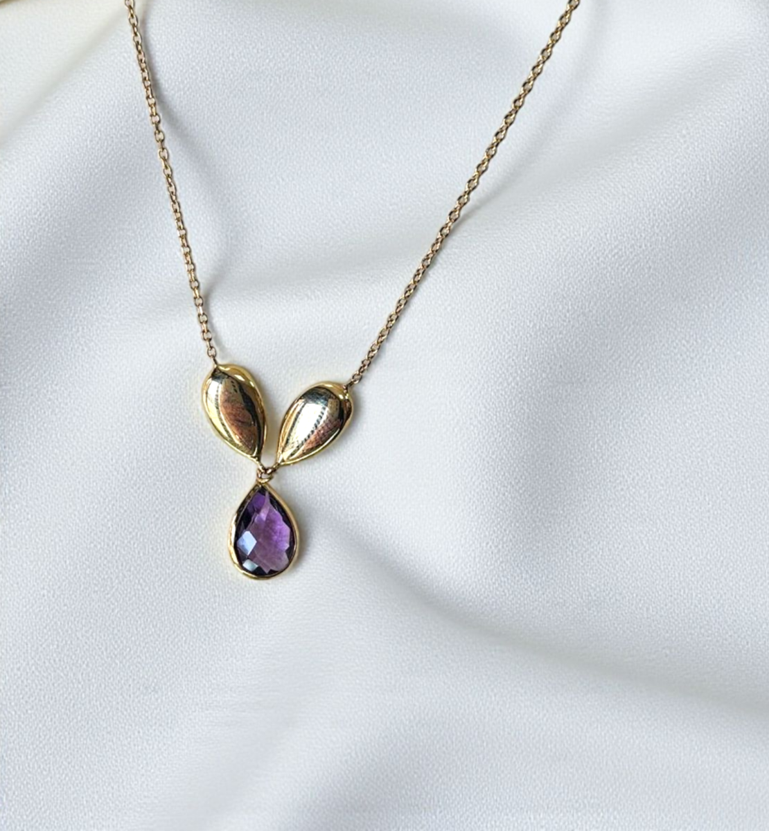 Дамски златен комплект с Аметист
