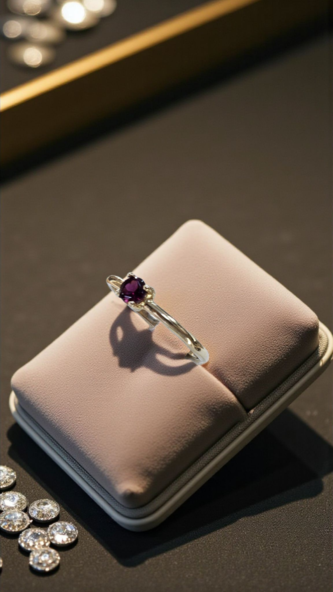 Златен пръстен с гранат