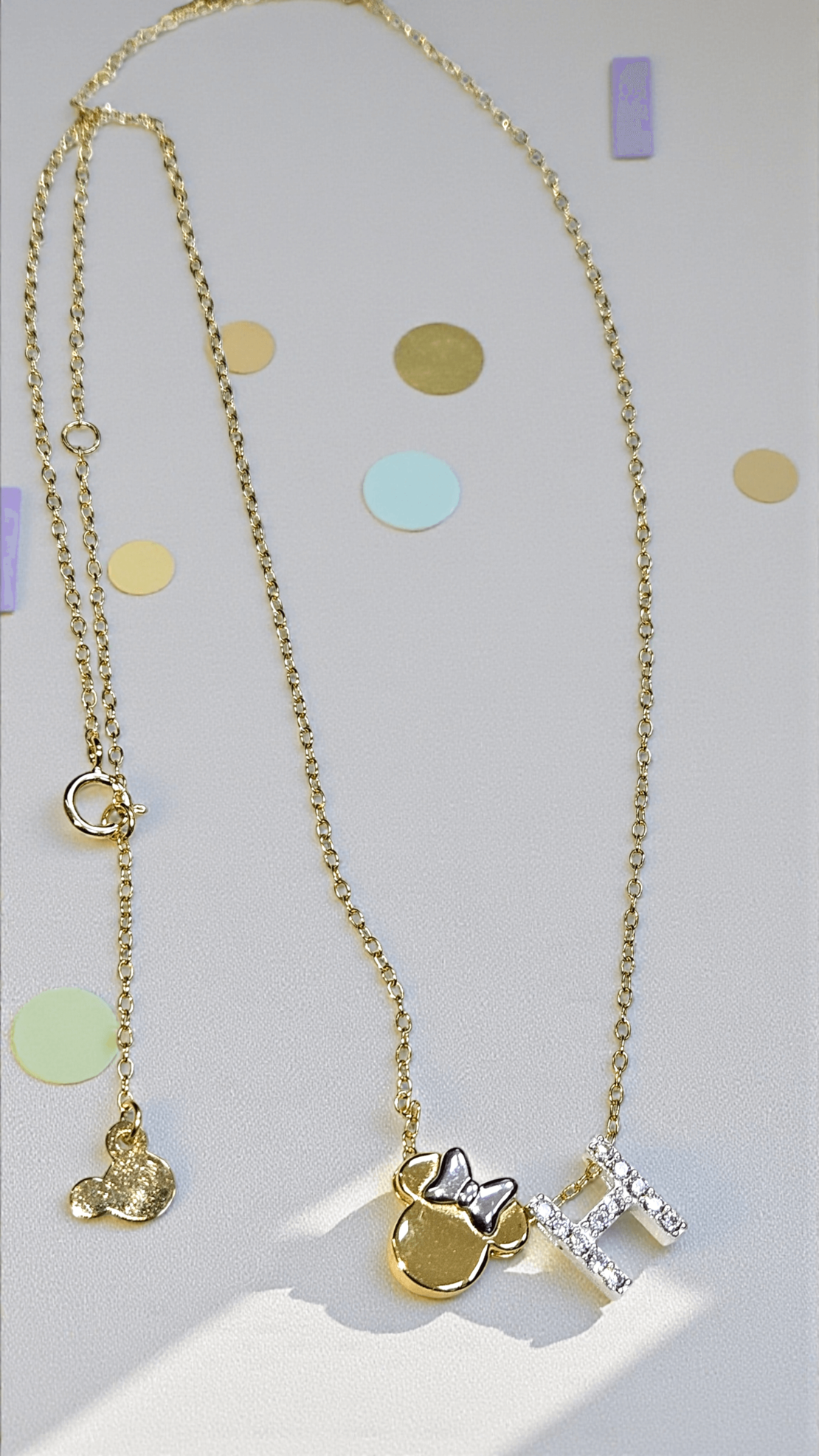 Сребърно колие с буква  -  