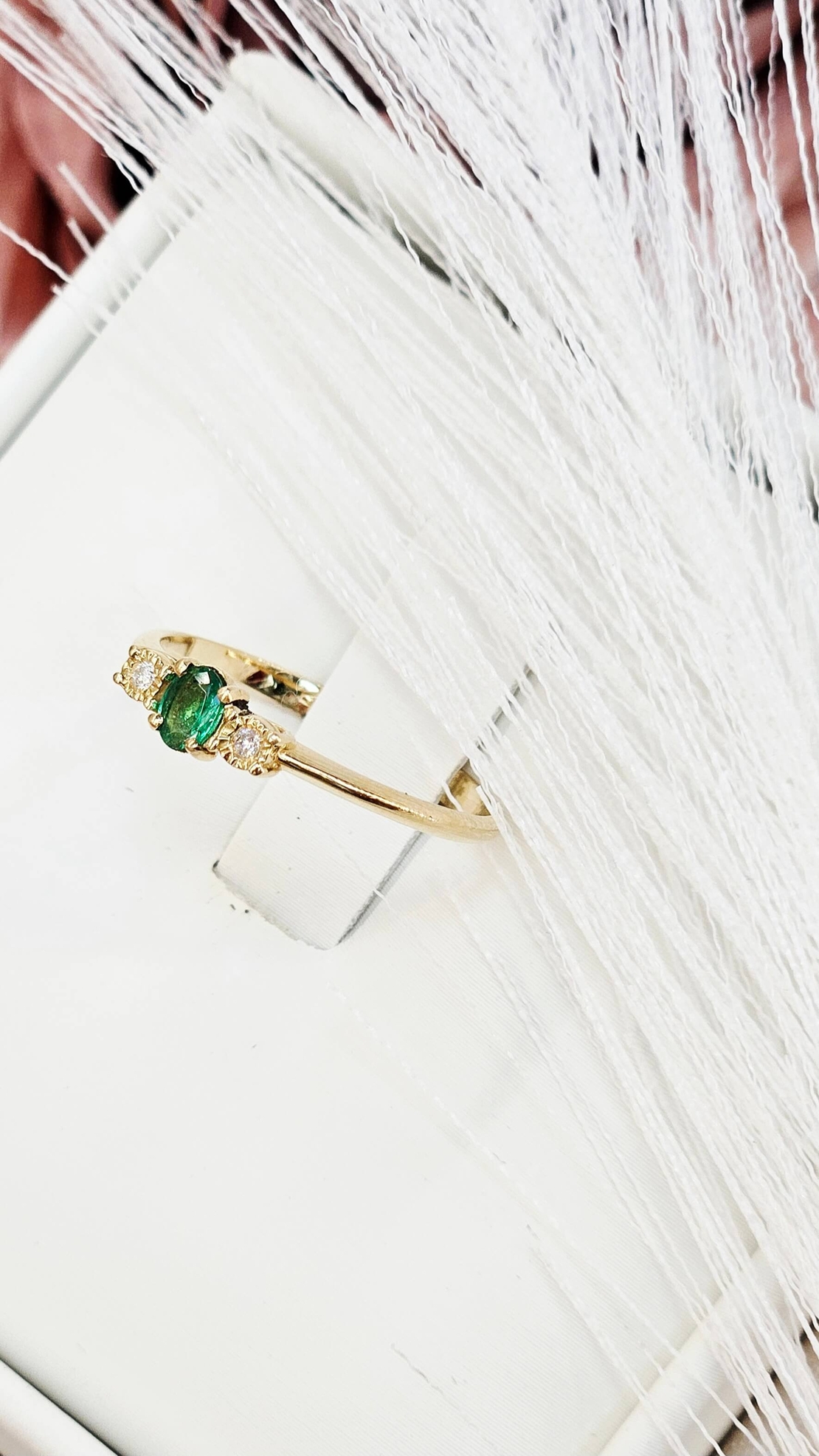 Златен пръстен с Изумруд и диаманти I Gioielli del Sole