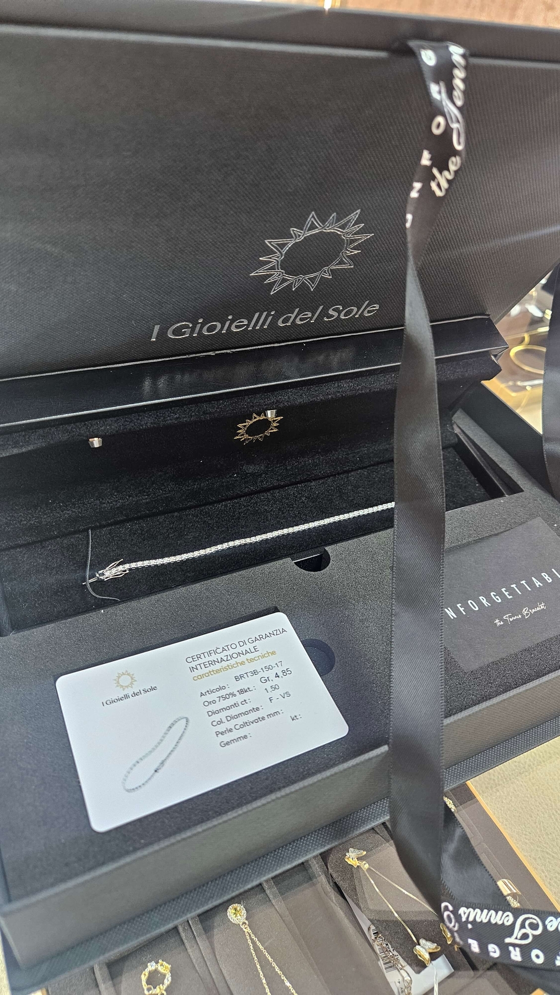 Тенис гривна с бели диаманти I Gioielli del Sole