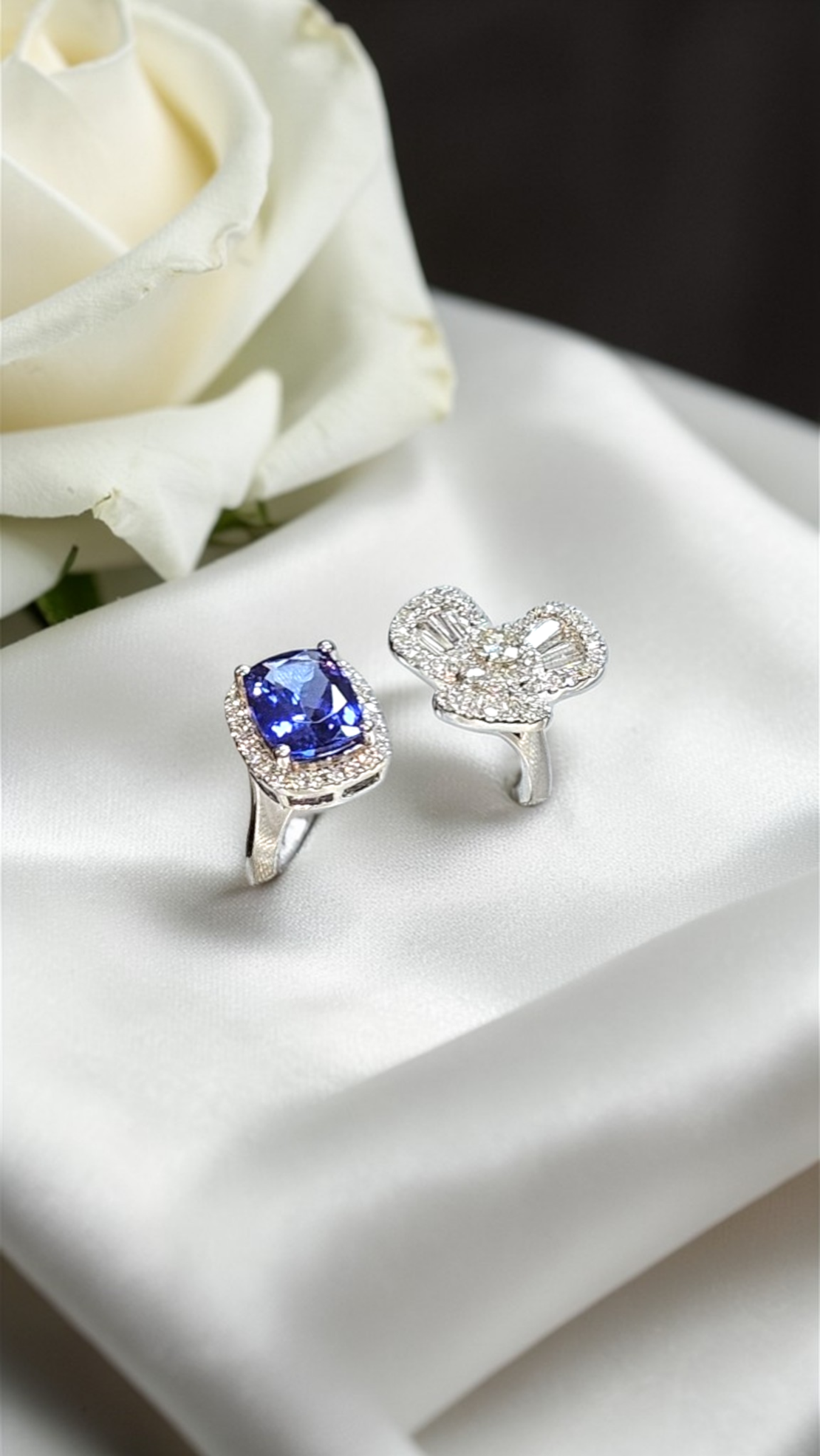 Златен пръстен с Танзанит е Диаманти I Gioielli del Sole