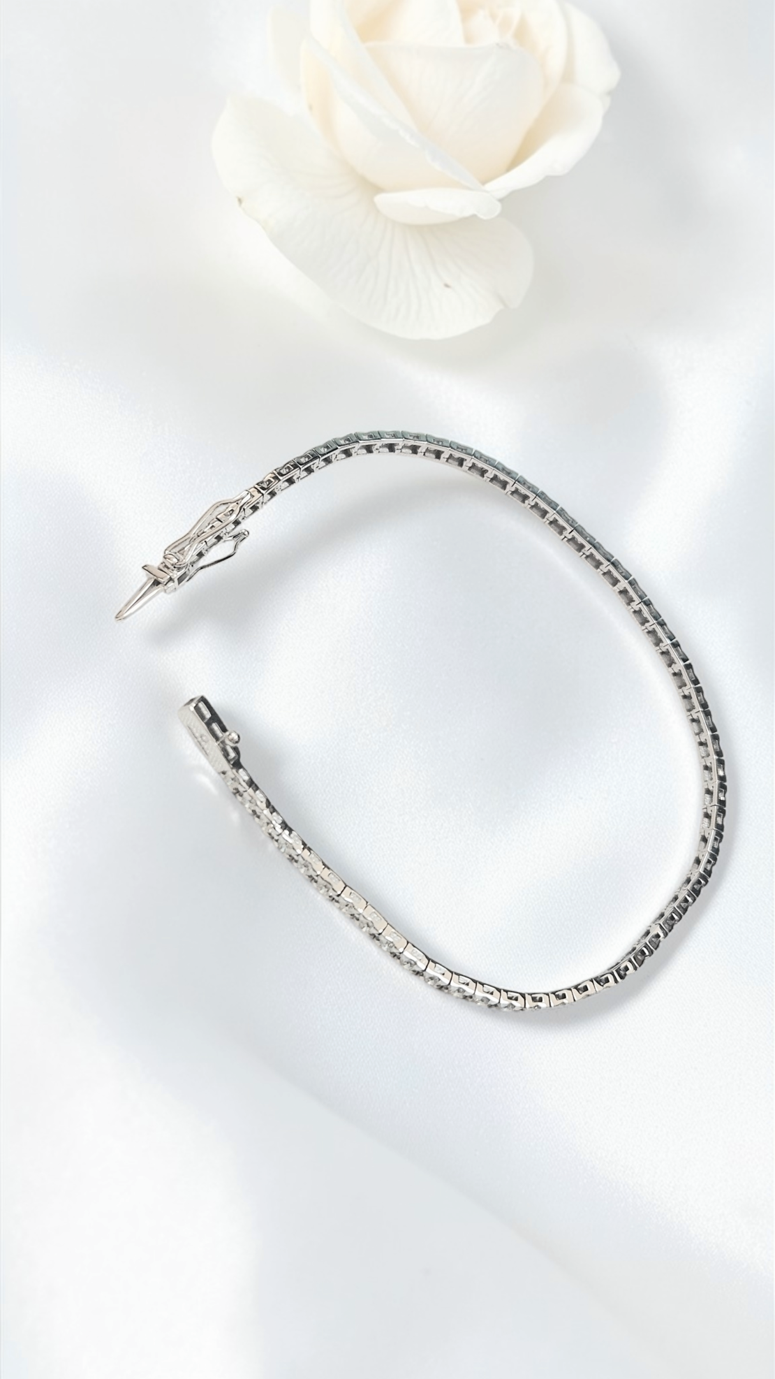 Тенис гривна с бели диаманти I Gioielli del Sole