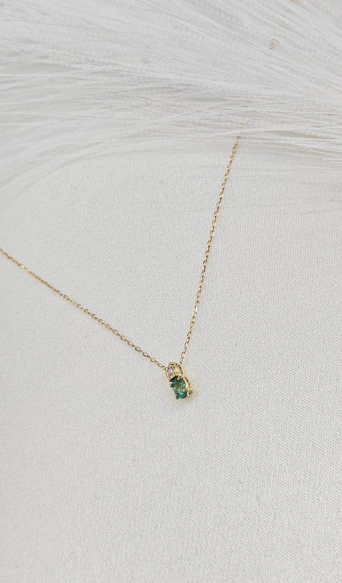 Златно колие с Диамант и Изумруд I Gioielli del Sole