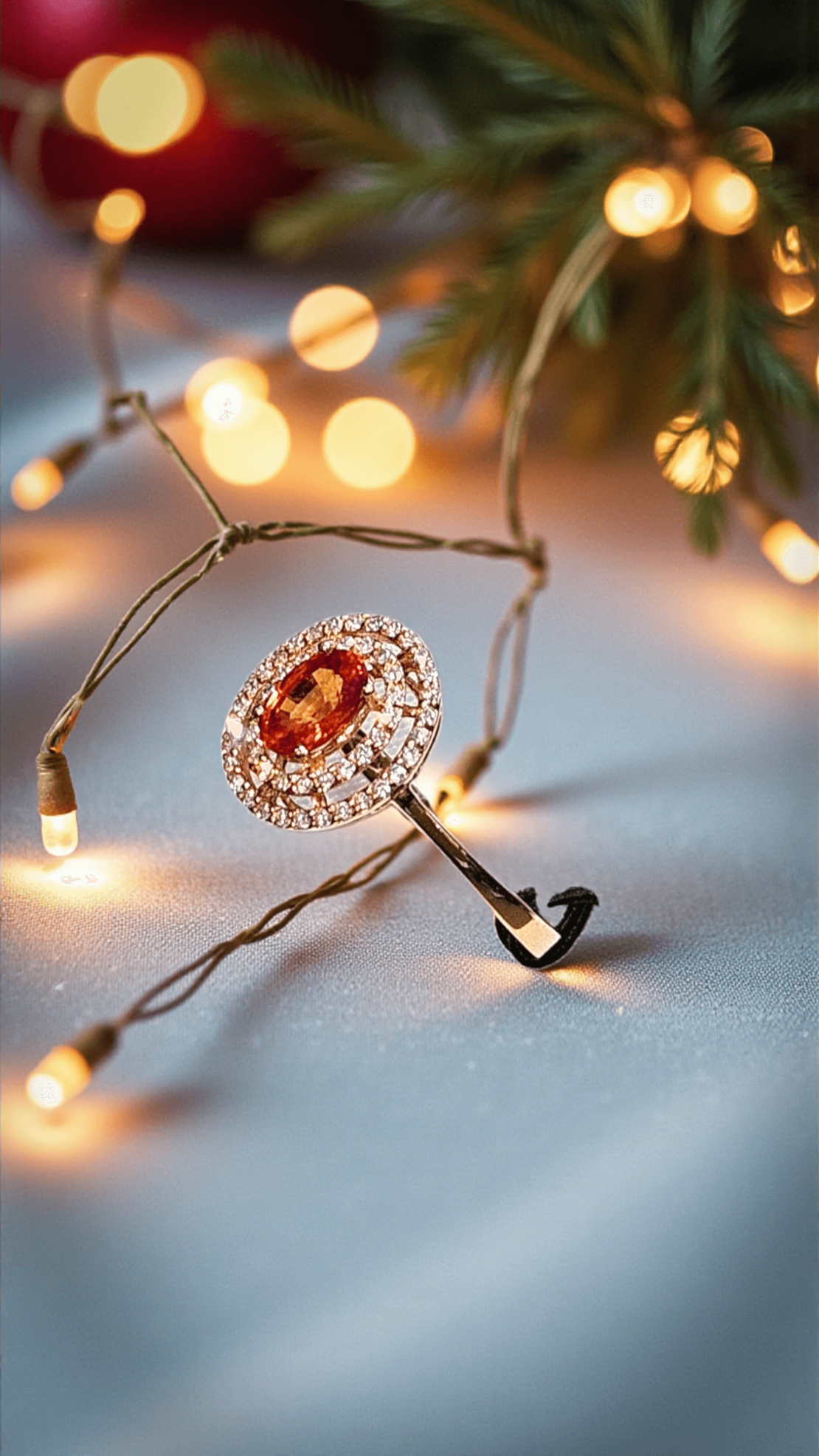 Златен пръстен с природен сапфир и диаманти I GIOIELLI DEL SOLE