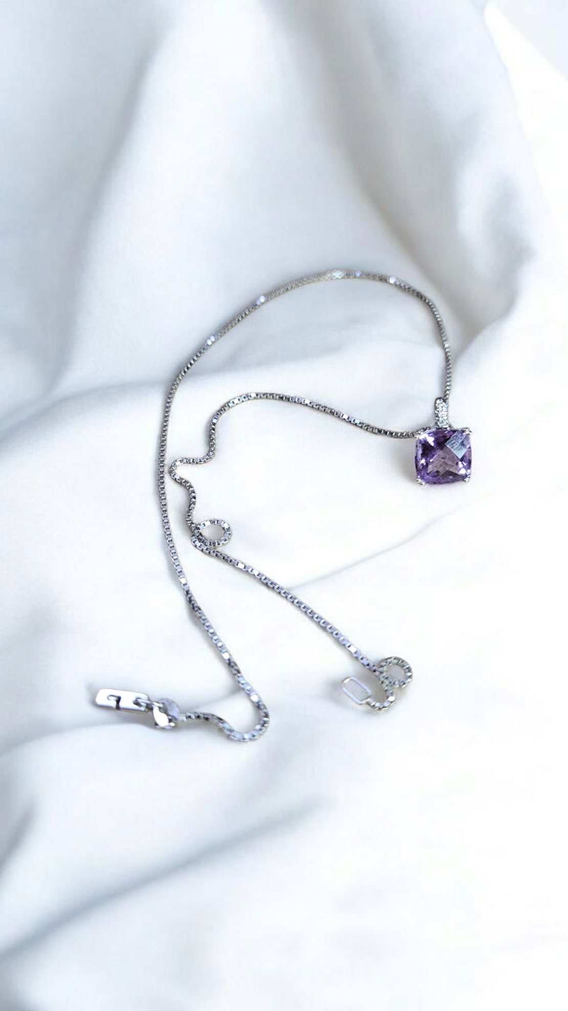 Златенкомплект с аметист и диаманти