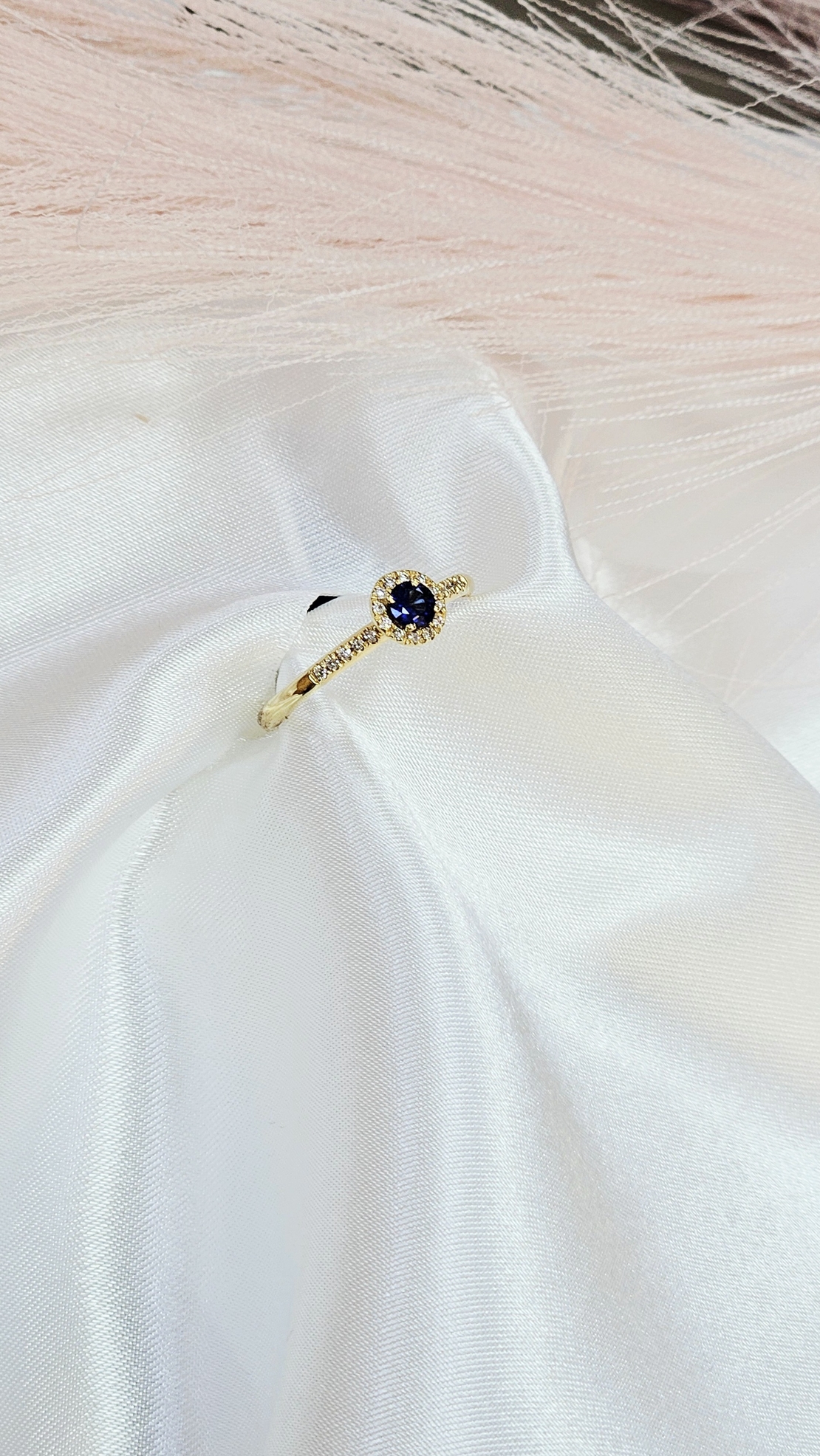 Златен пръстен със Сапфир и Диаманти I Gioielli del Sole