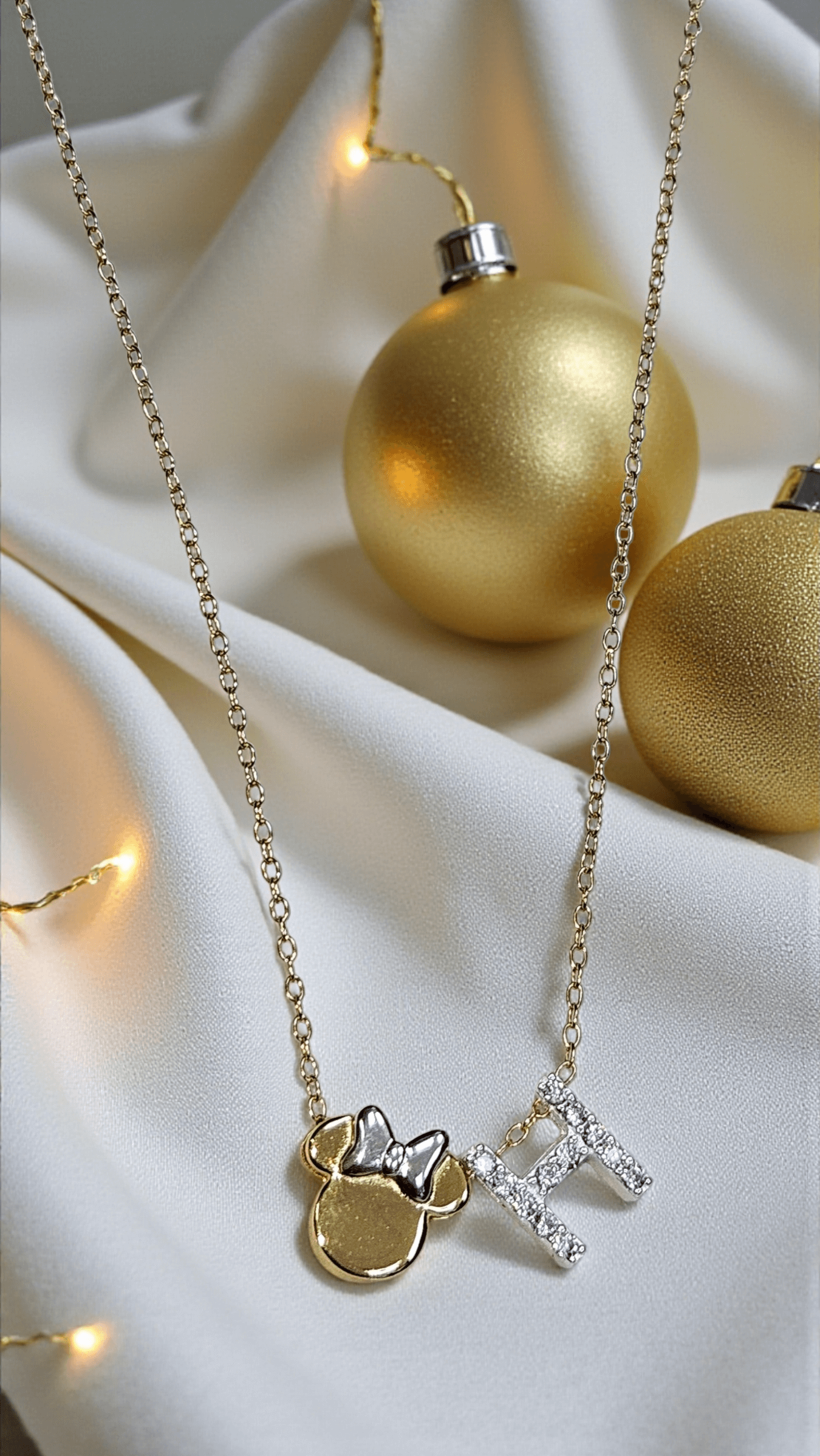 Сребърно колие с буква  -  