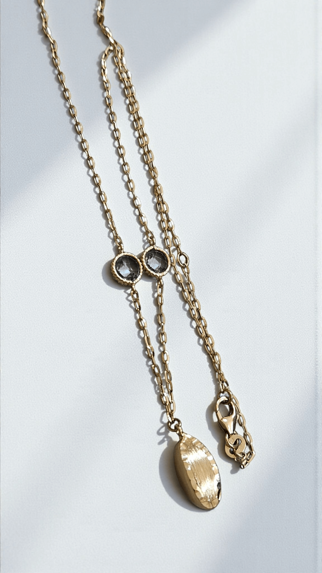 Златно колие с Аквамарин