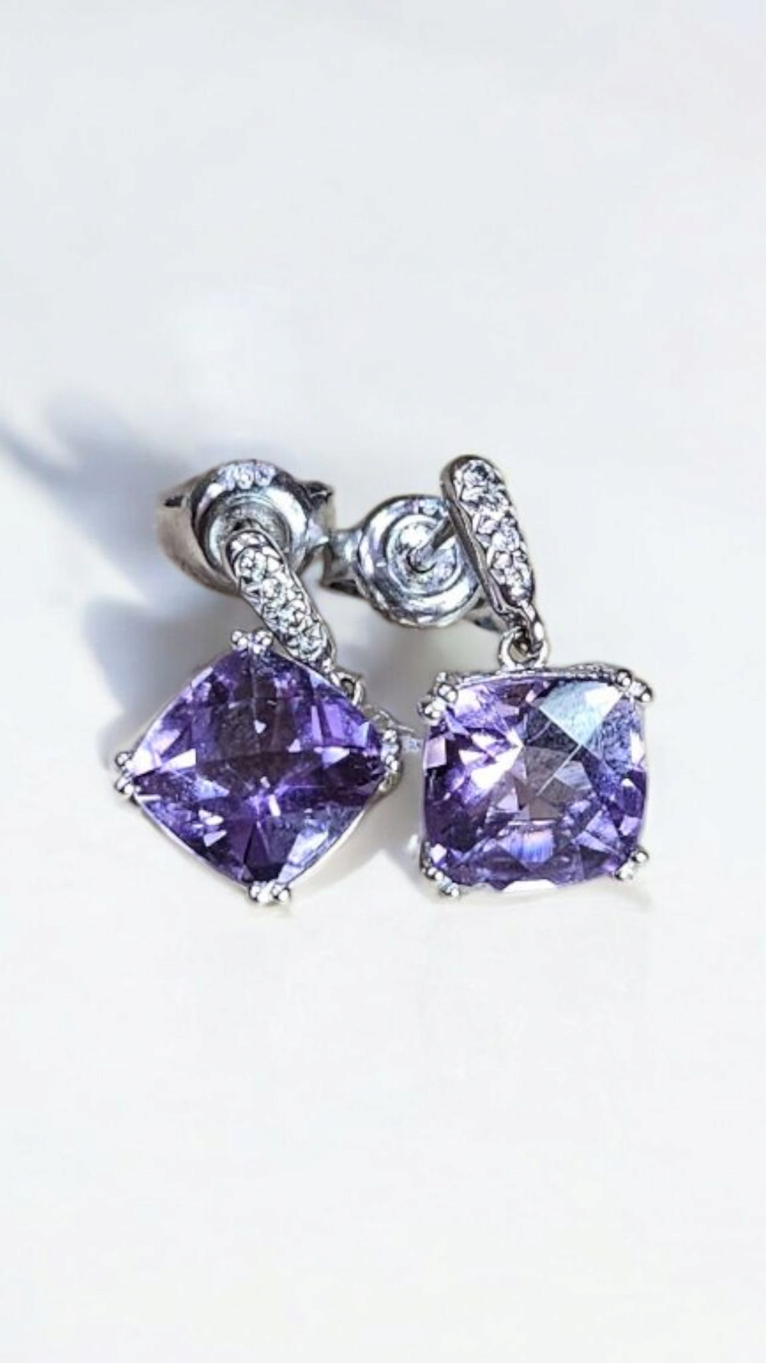 Златенкомплект с аметист и диаманти