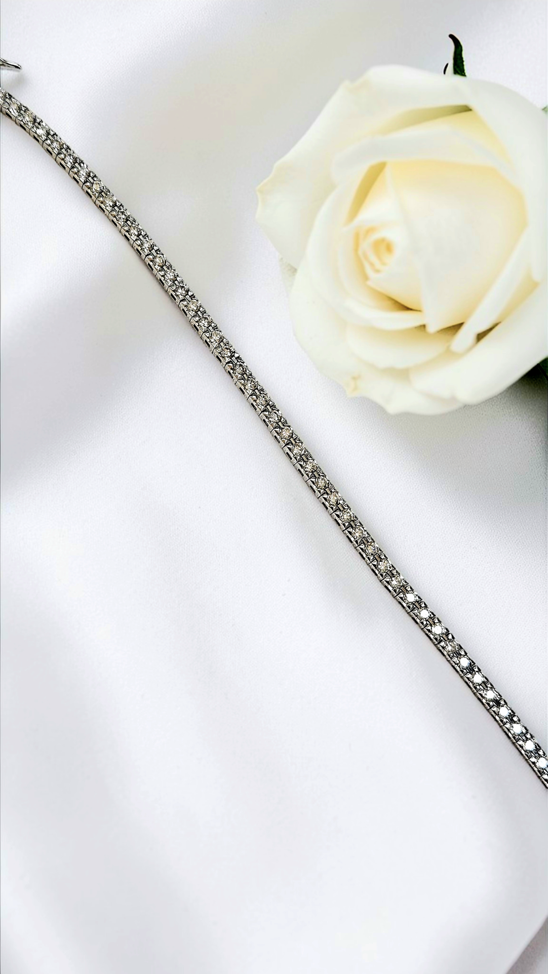 Тенис гривна с бели диаманти I Gioielli del Sole