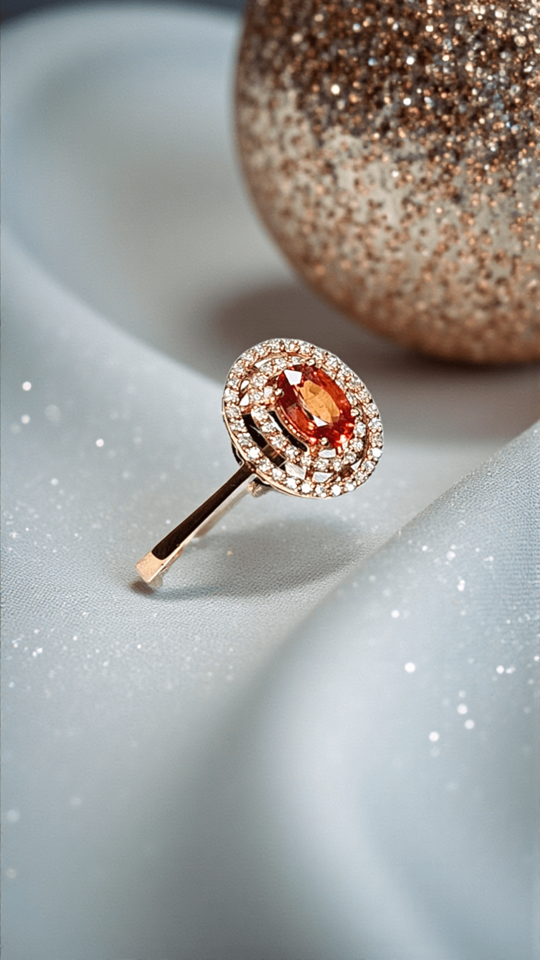 Златен пръстен с природен сапфир и диаманти I GIOIELLI DEL SOLE