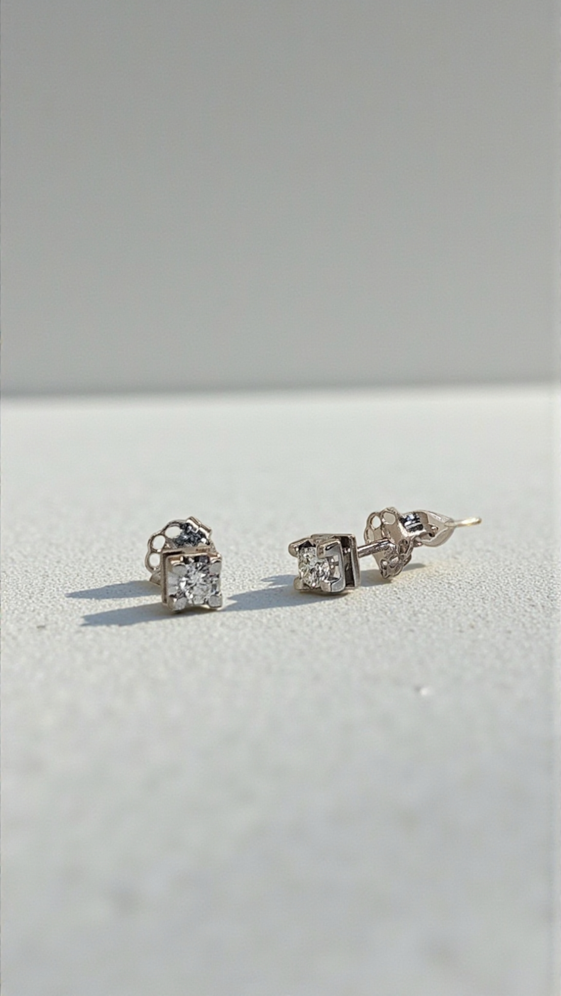 Златни обеци от 18К бяло злато I Gioielli del Sole с диаманти