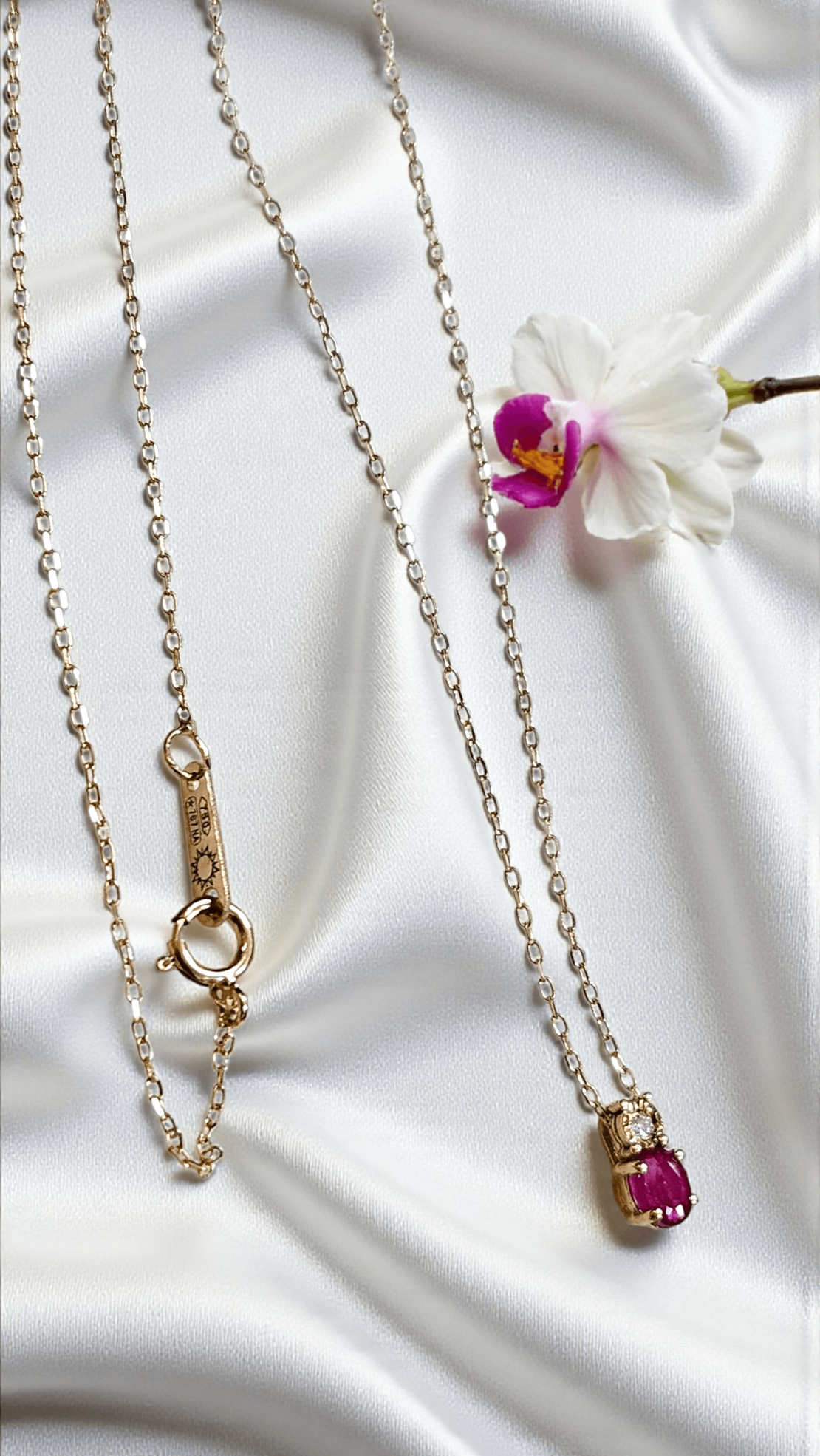 Златно колие с рубин и диамант I GIOIELLI DEL SOLE