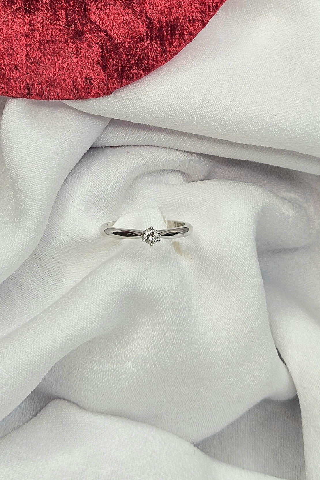 Златен пръстен от бяло злато с диамант Flamingo Grace