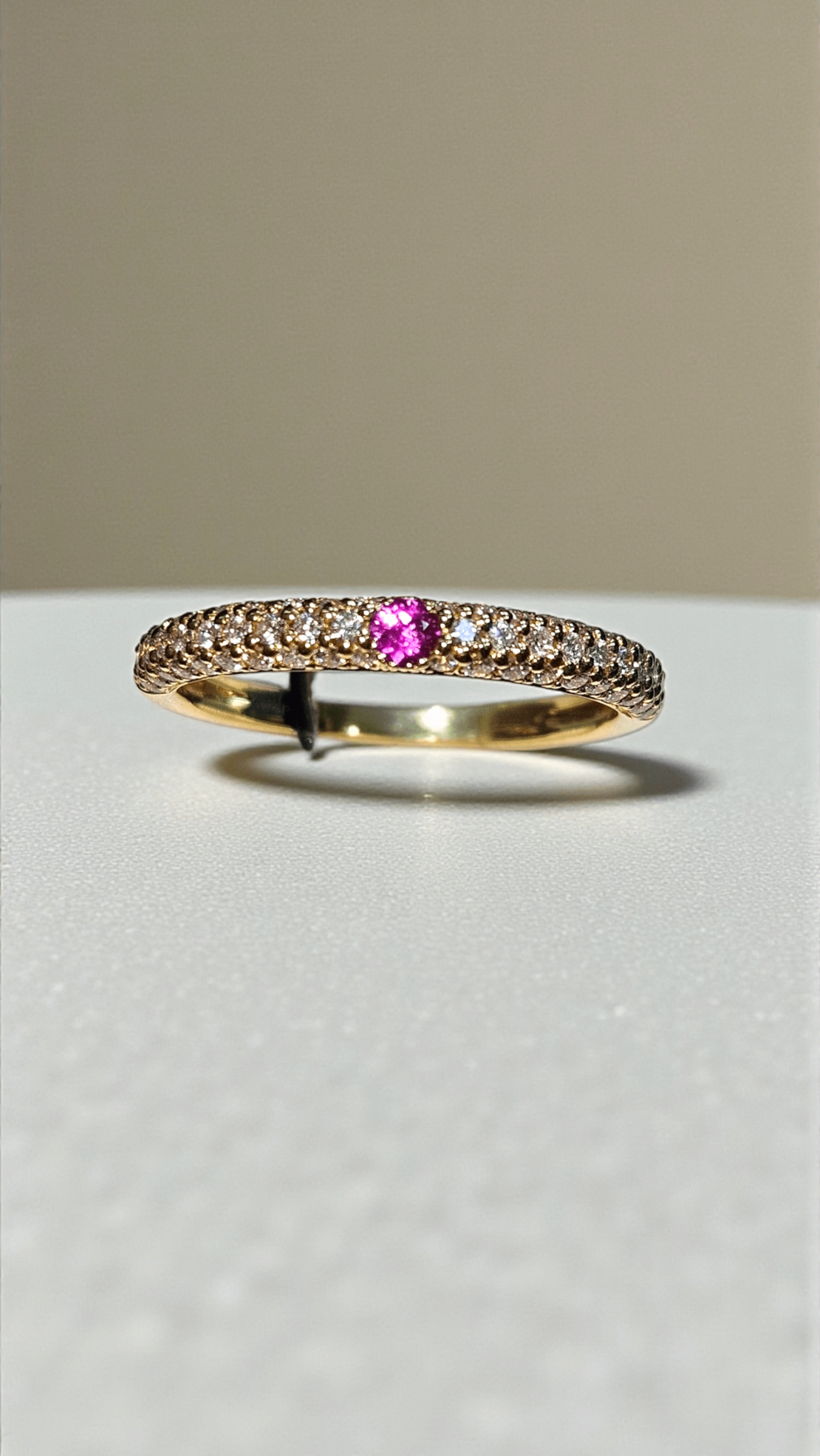 Златен пръстен с диаманти и рубин  I  Gioielli del Sole