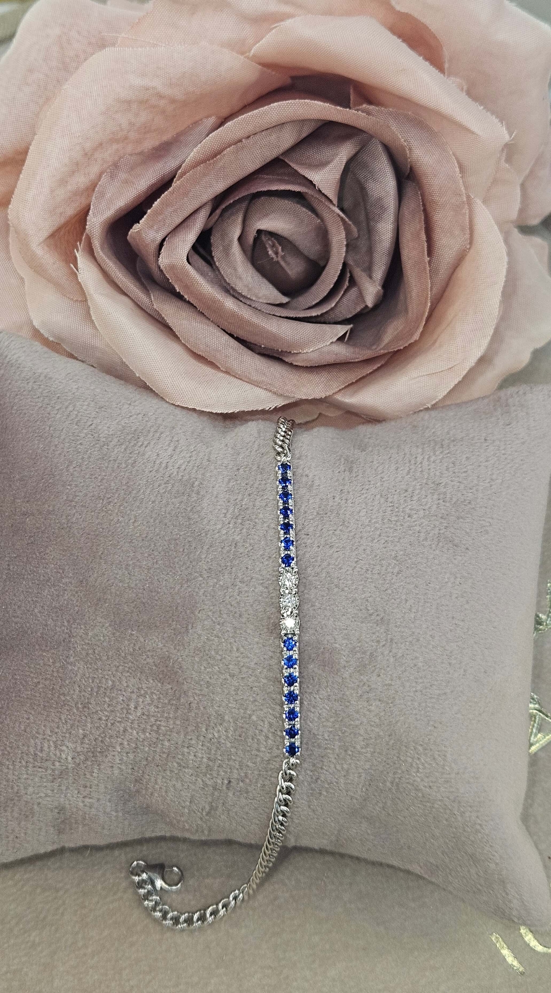 Златна гривна с Диаманти и Сапфири I Gioielli del Sole