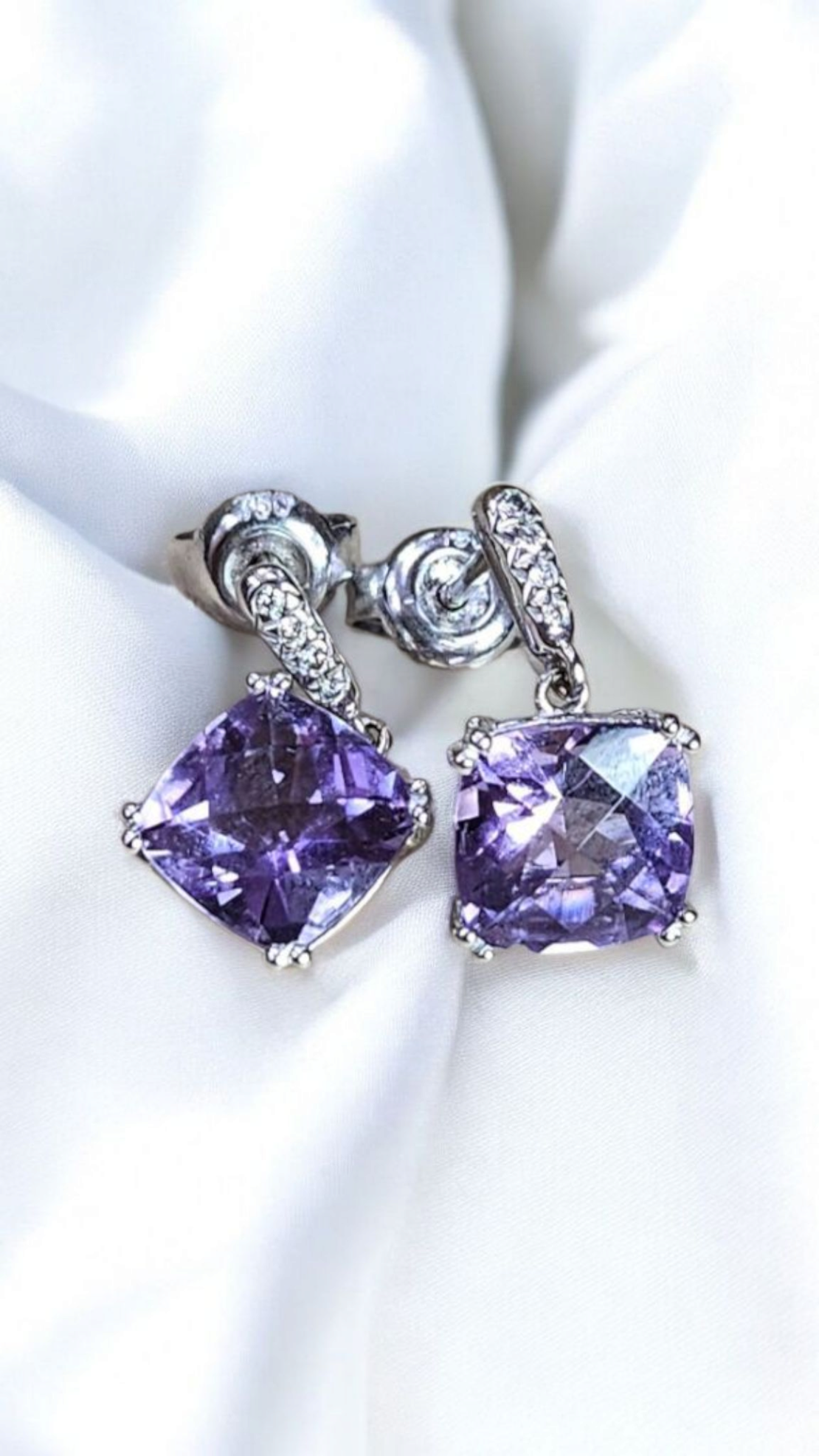 Златенкомплект с аметист и диаманти