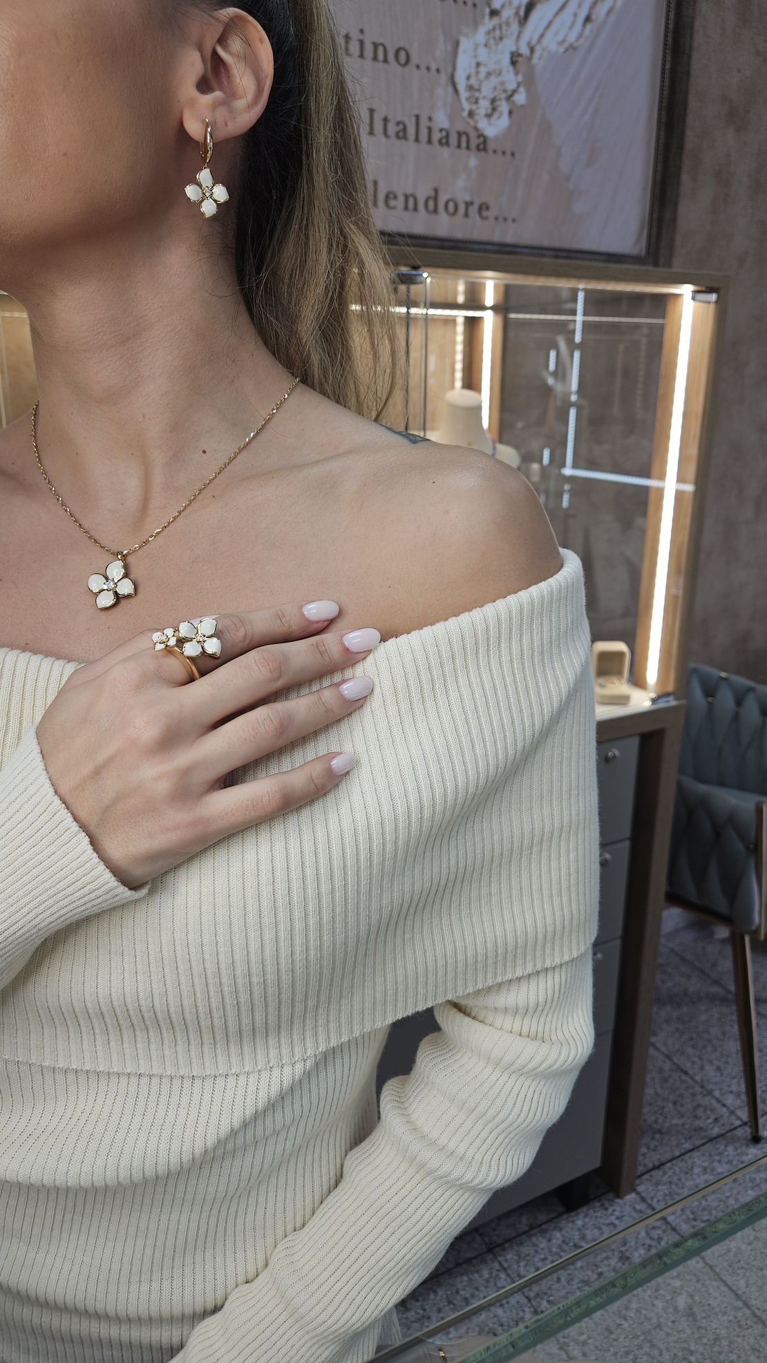 Дамски златен комплектFiori di Neve