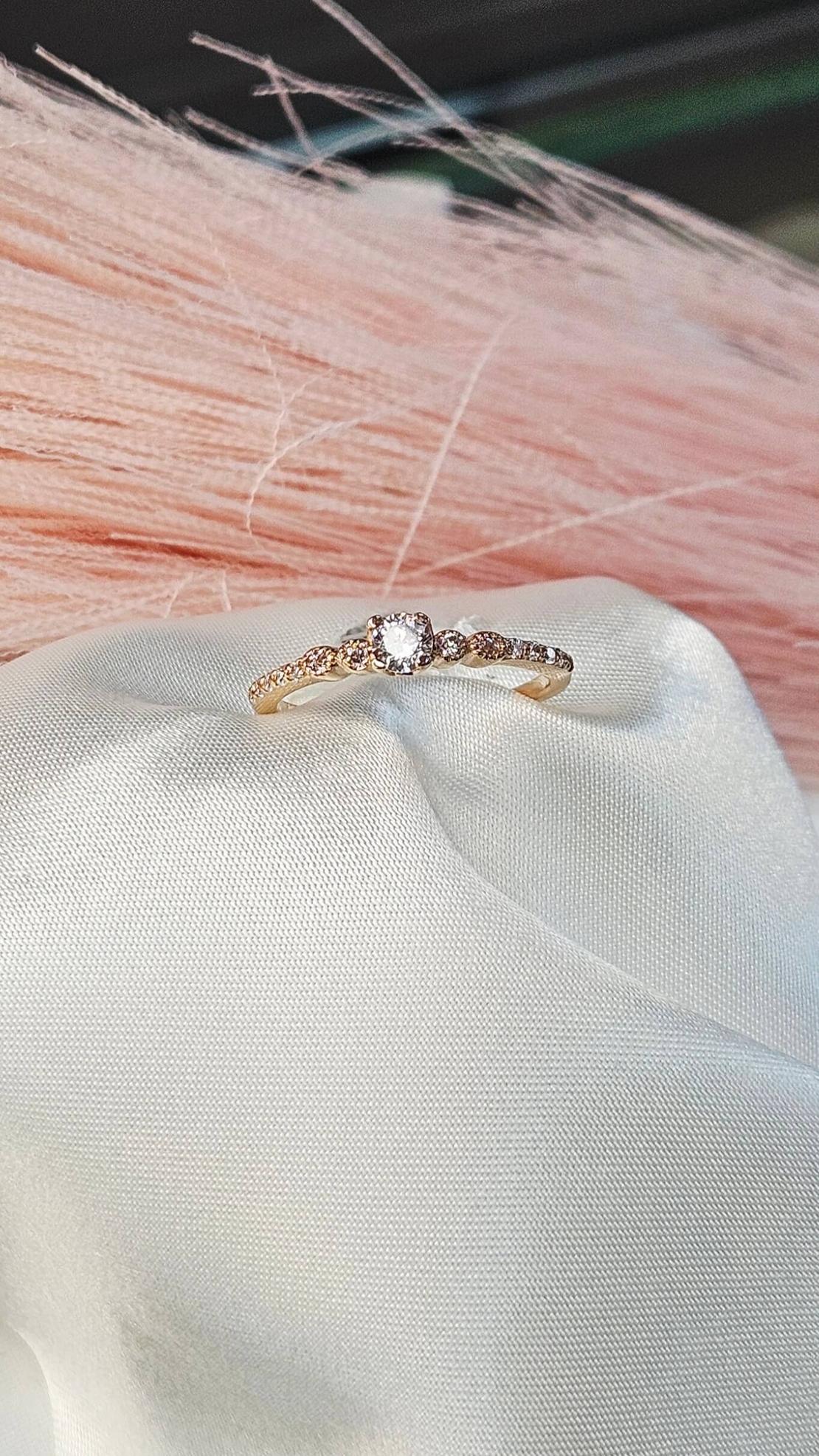 Златен пръстен от розово злато Tиха Елегантност