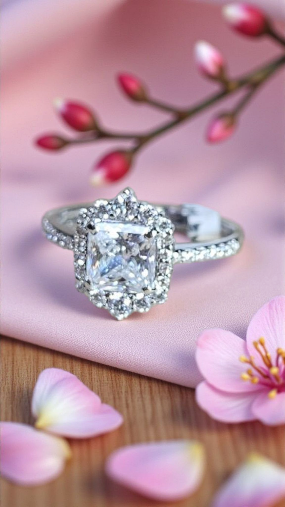 Златен пръстен от бяло злато